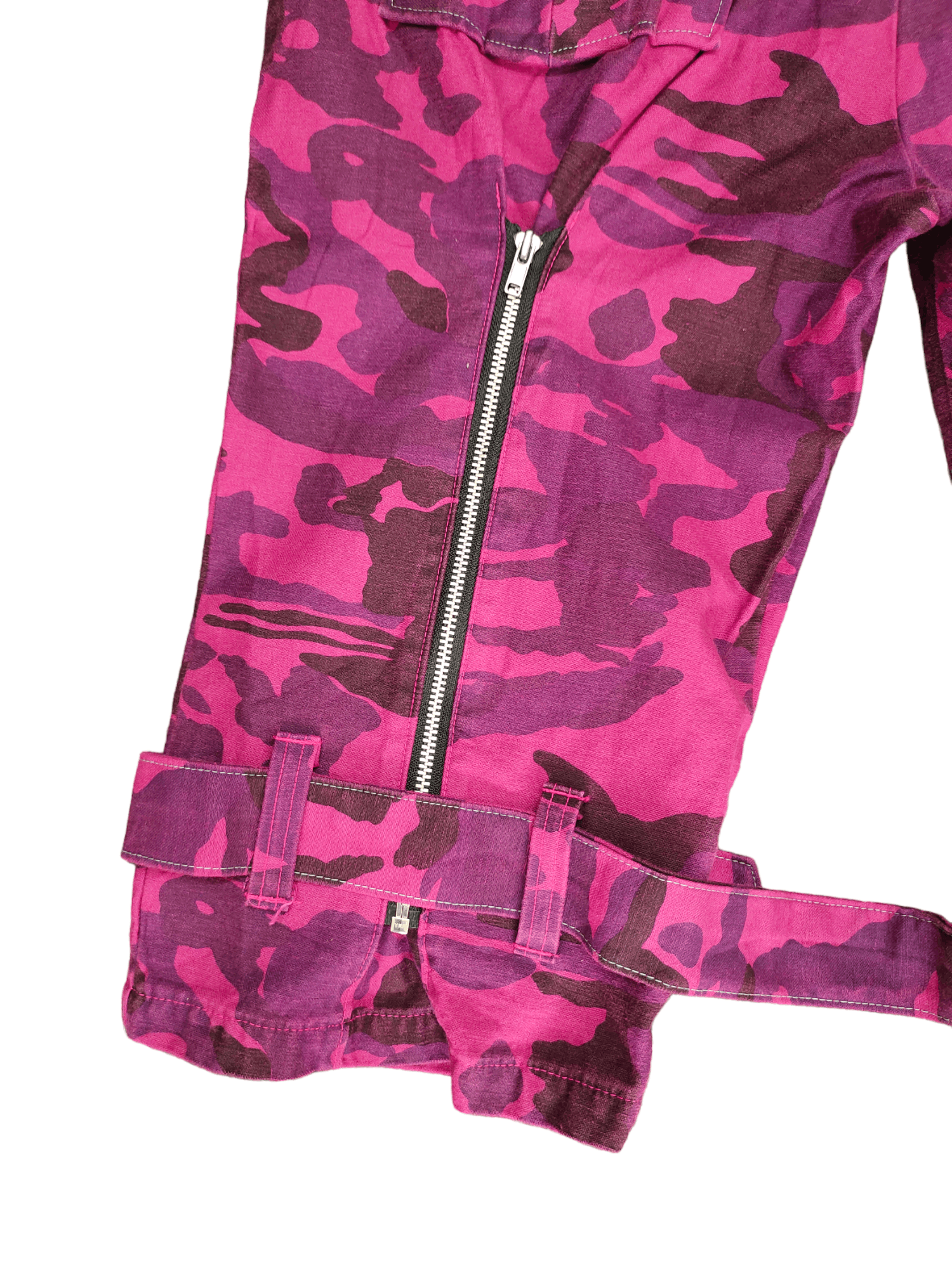 If Six Was Nine Japanese Brand 1409 Bondage Zipper Camo Fatigue Cropped Size US 29 - 16 Thumbnail