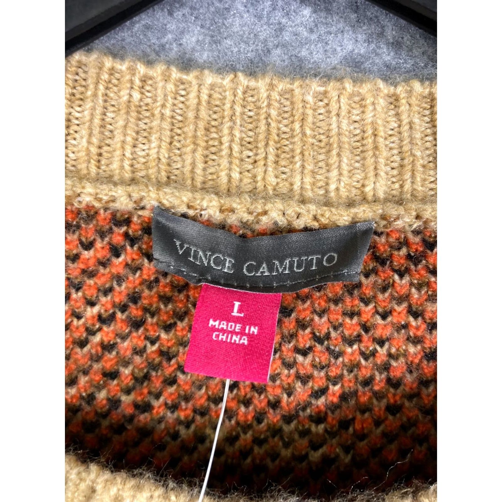Vince Camuto Vince Camuto Pullover Halloween Sweater Womens Large Tan Knit Crew Neck NWT Size L / US 10 / IT 46 - 7 Thumbnail