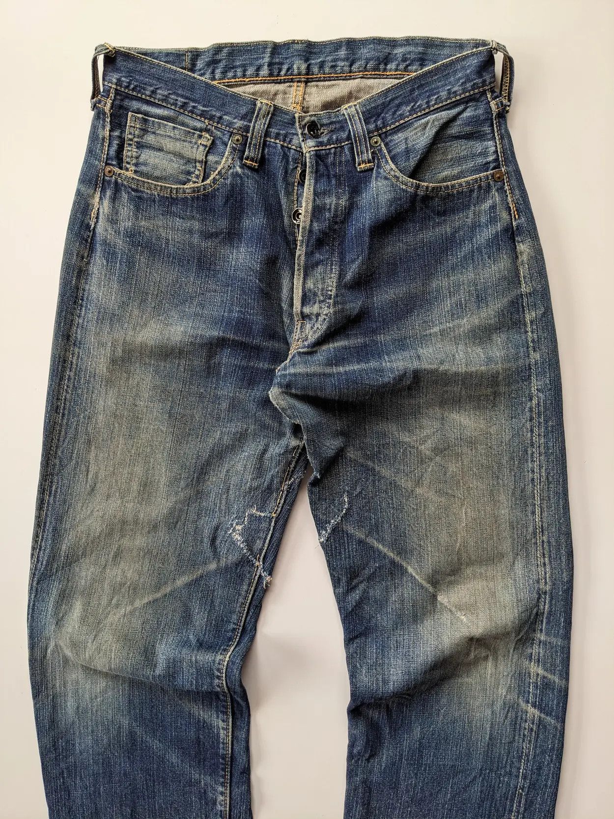 The Real McCoy's Joe McCoy distressed selvedge jeans Size US 30 / EU 46 - 3 Thumbnail