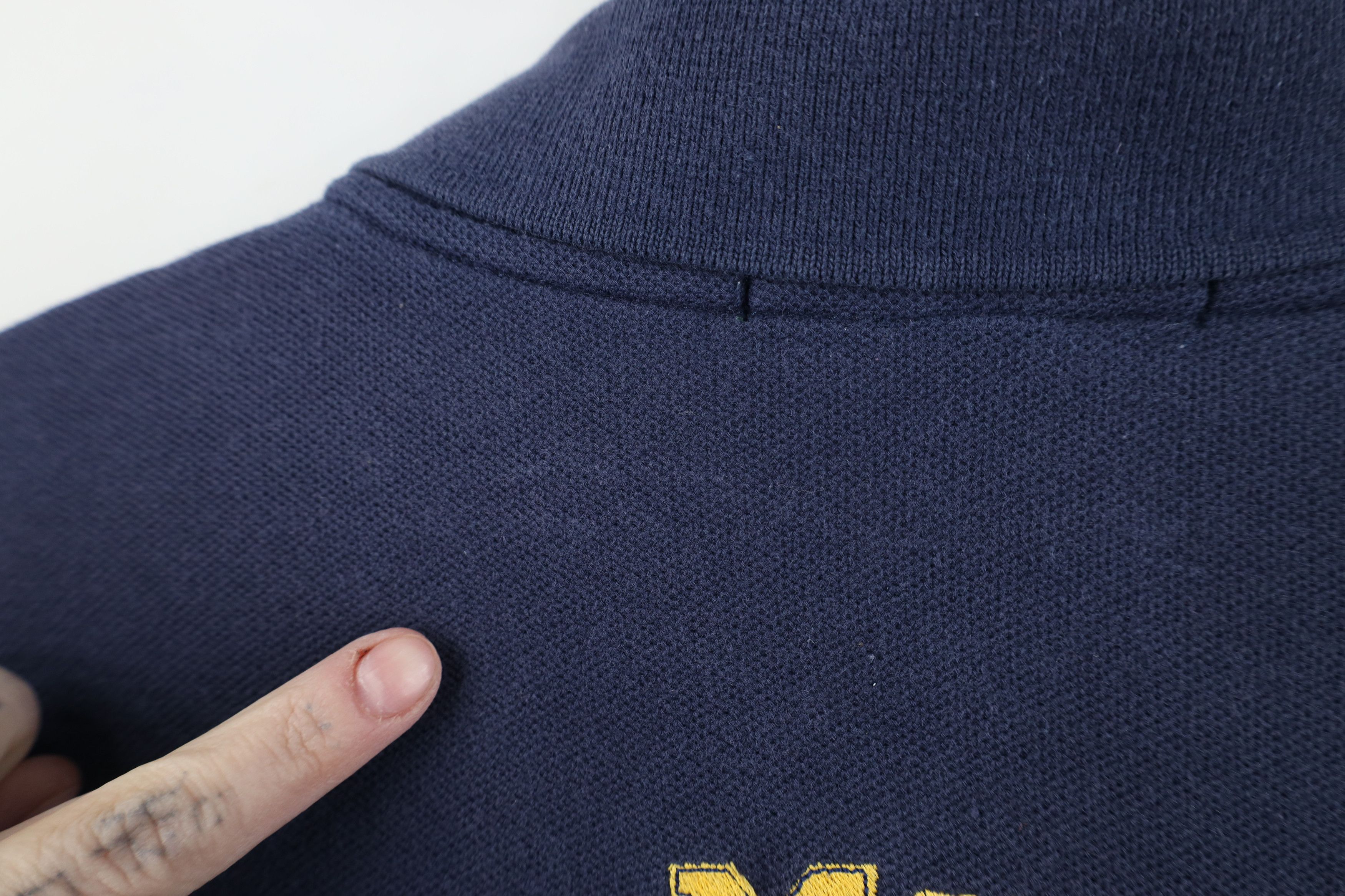 Vintage Vintage 90s Spell University of Michigan Golf Polo Go Blue Size US L / EU 52-54 / 3 - 10 Thumbnail