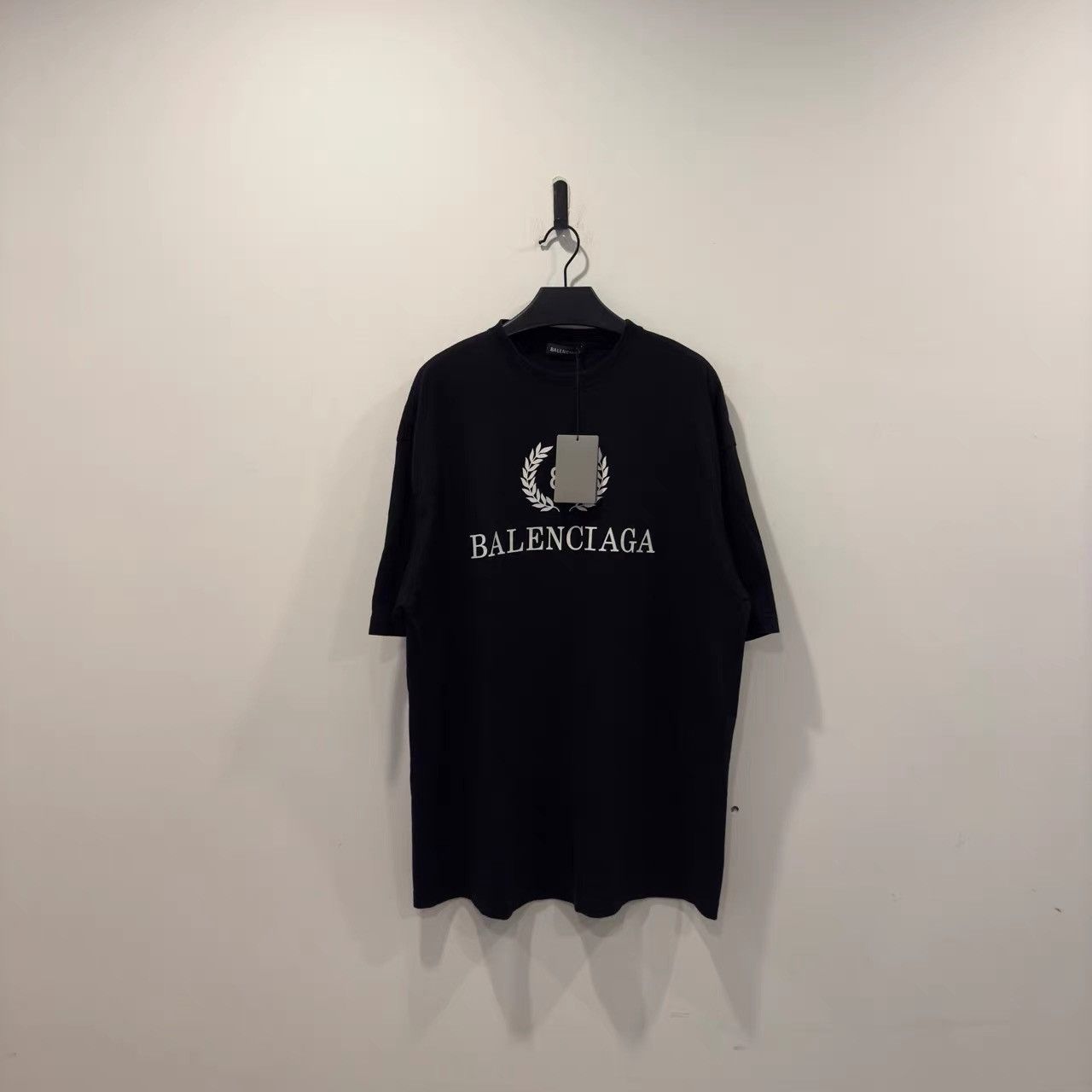 Balenciaga Balenciaga Black and White Wheat Ear Short Sleeve K28 Size US S / EU 44-46 / 1 - 1 Thumbnail