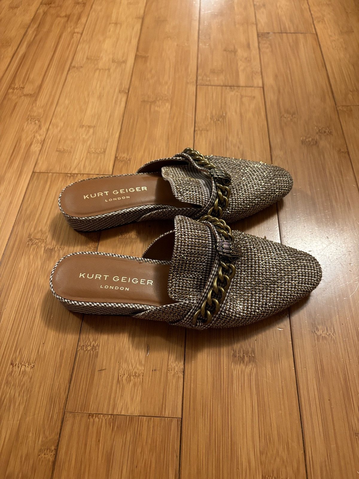 Kurt Geiger Kurt Geiger London Tweed Chain Detail Mules Size US 6 / IT 36 - 5 Thumbnail