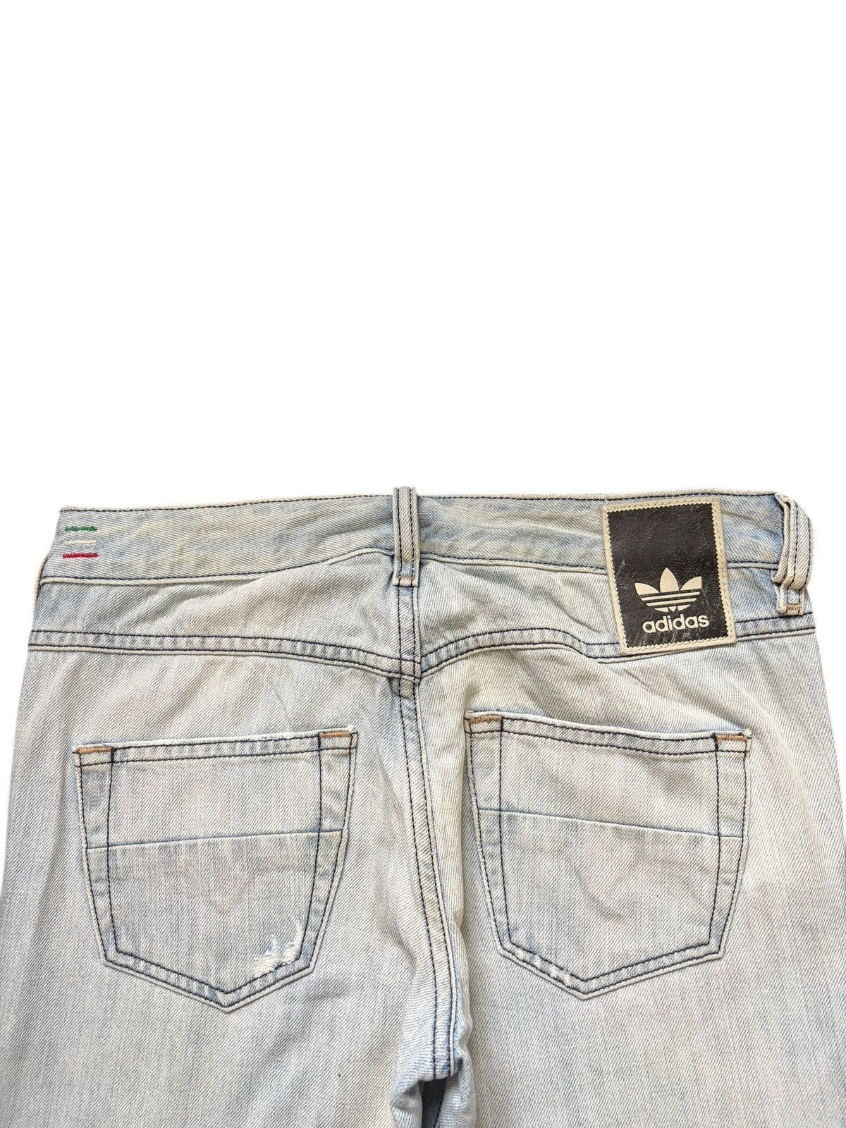 Diesel Vintage Italy Diesel Adidas Distress Low Rise Flare Jeans Size 29" - 4 Thumbnail