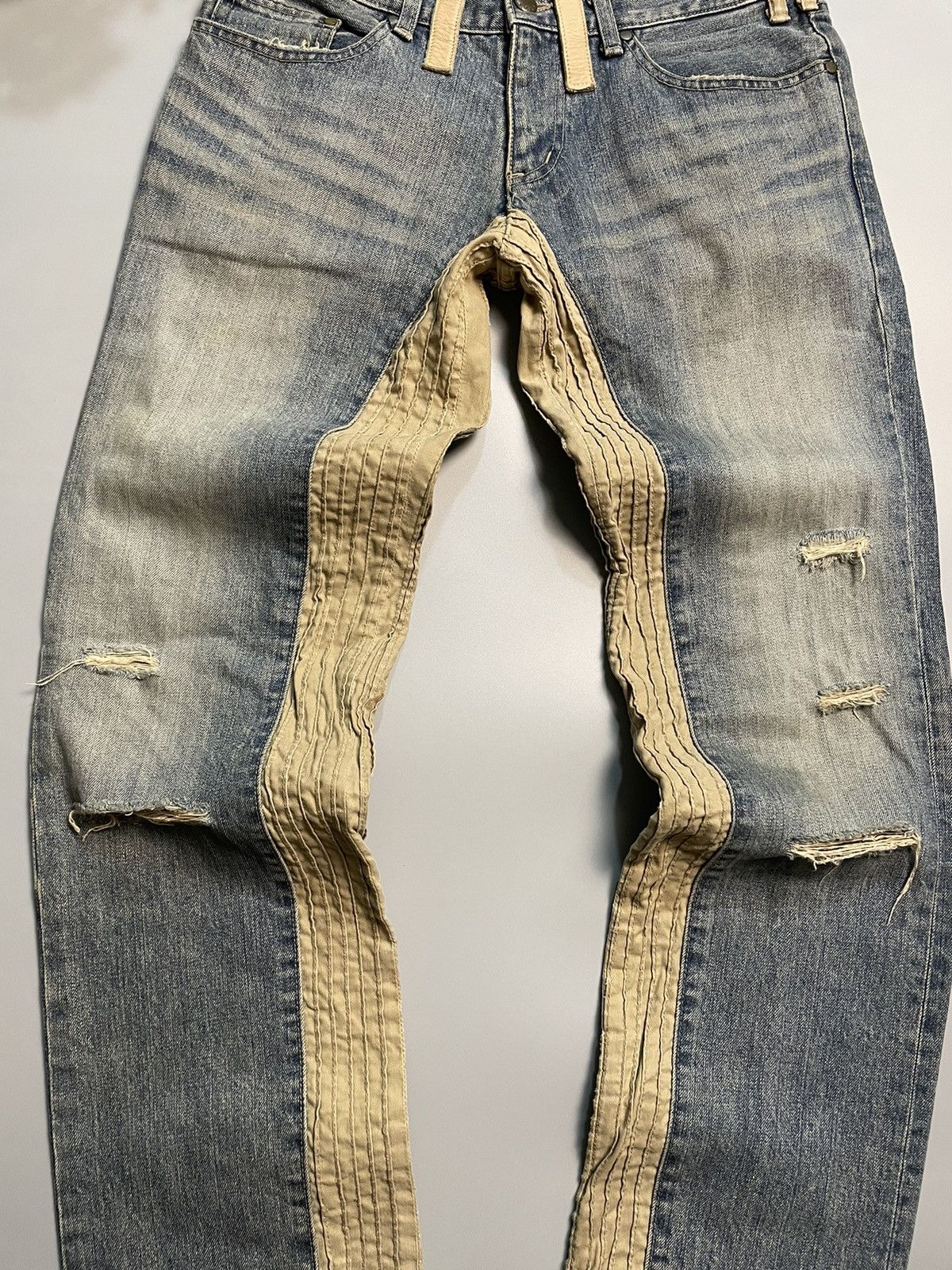 Japanese Brand Prigs Hybrid Panelled Denim Size US 32 / EU 48 - 3 Thumbnail