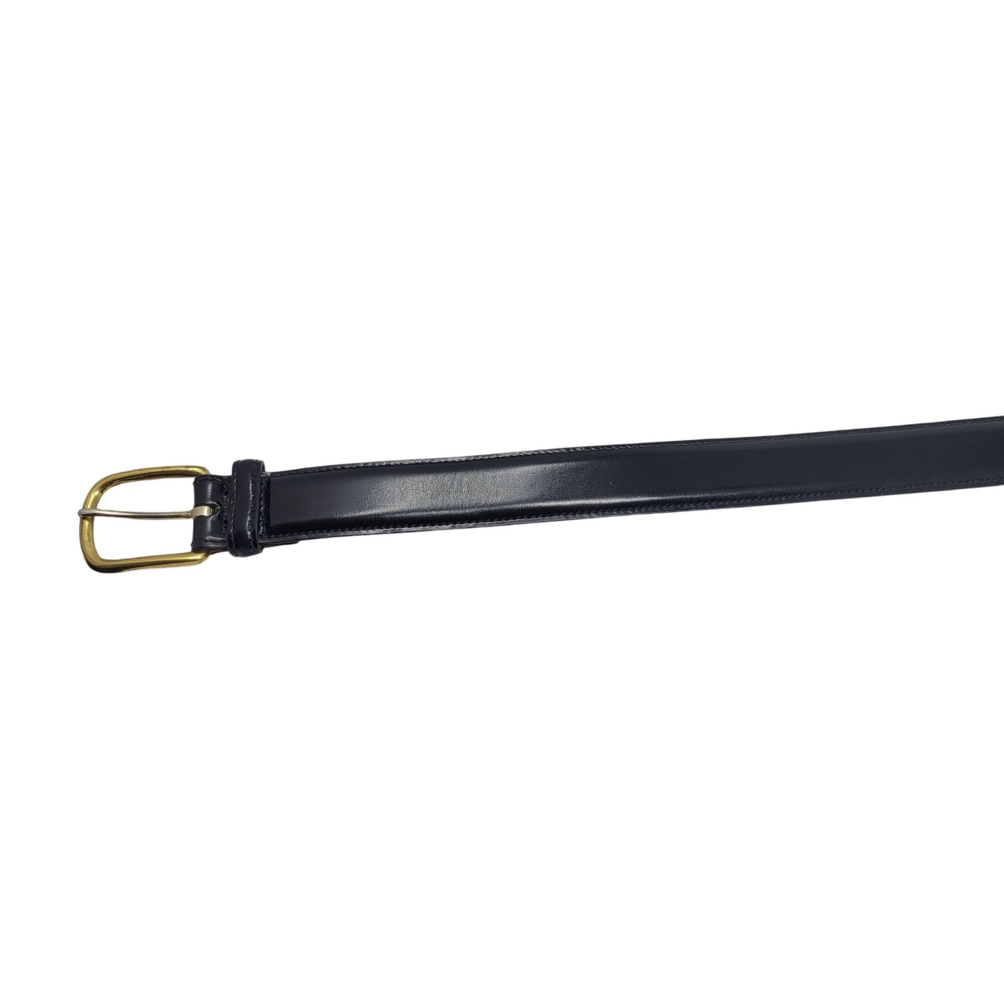 Trafalgar Trafalgar Black Cortina Leather Belt Mens 30 Handmade USA Br Size 30 - 5 Thumbnail