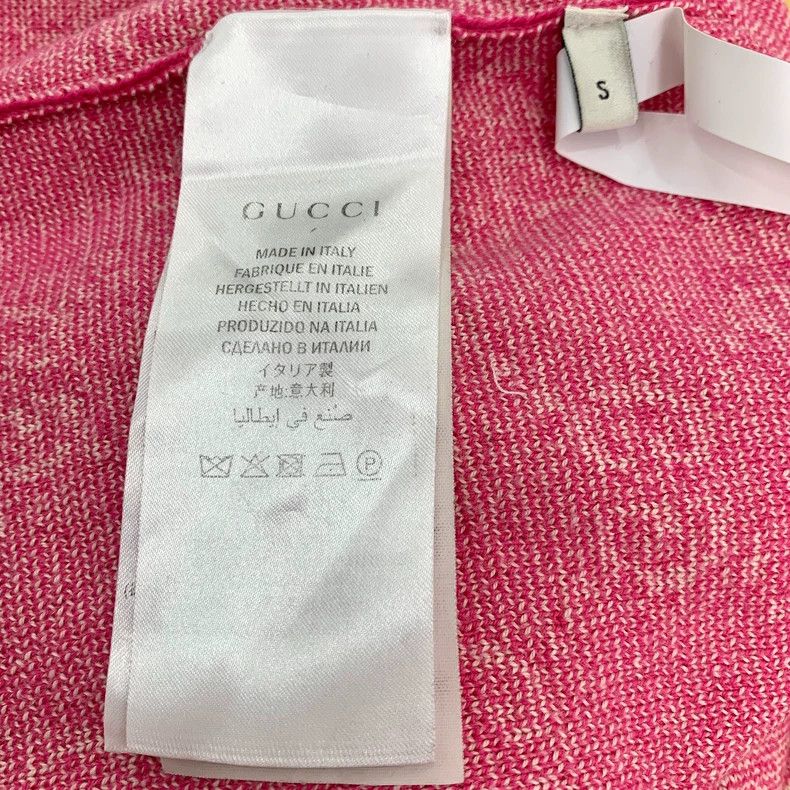 Gucci Gucci Pink logo double G full print long-sleeved cotton kni Size US S / EU 44-46 / 1 - 6 Thumbnail