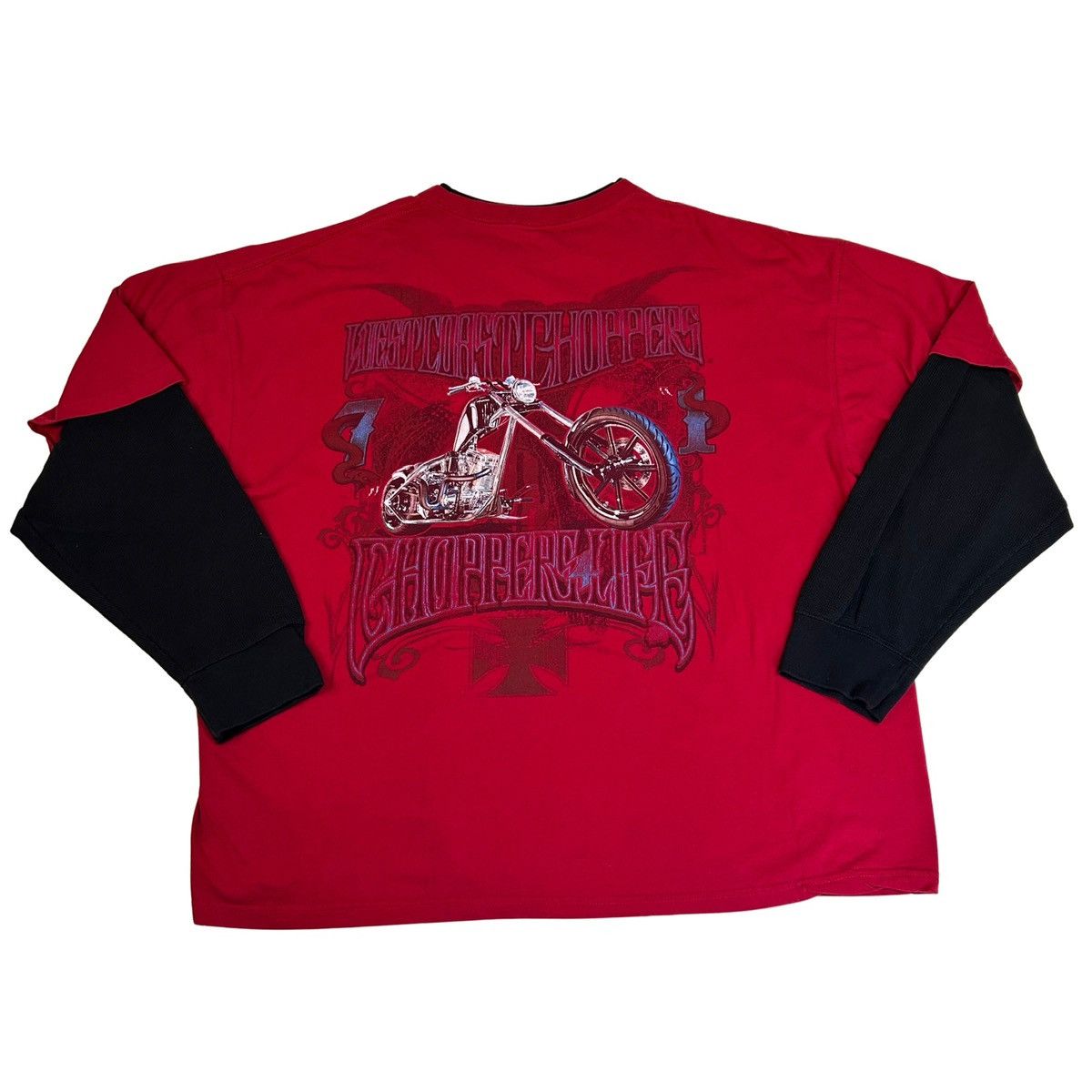 West Coast Choppers Vintage West Coast Choppers Waffle Knit Long Sleeve T Shirt Size US XXL / EU 58 / 5 - 1 Thumbnail
