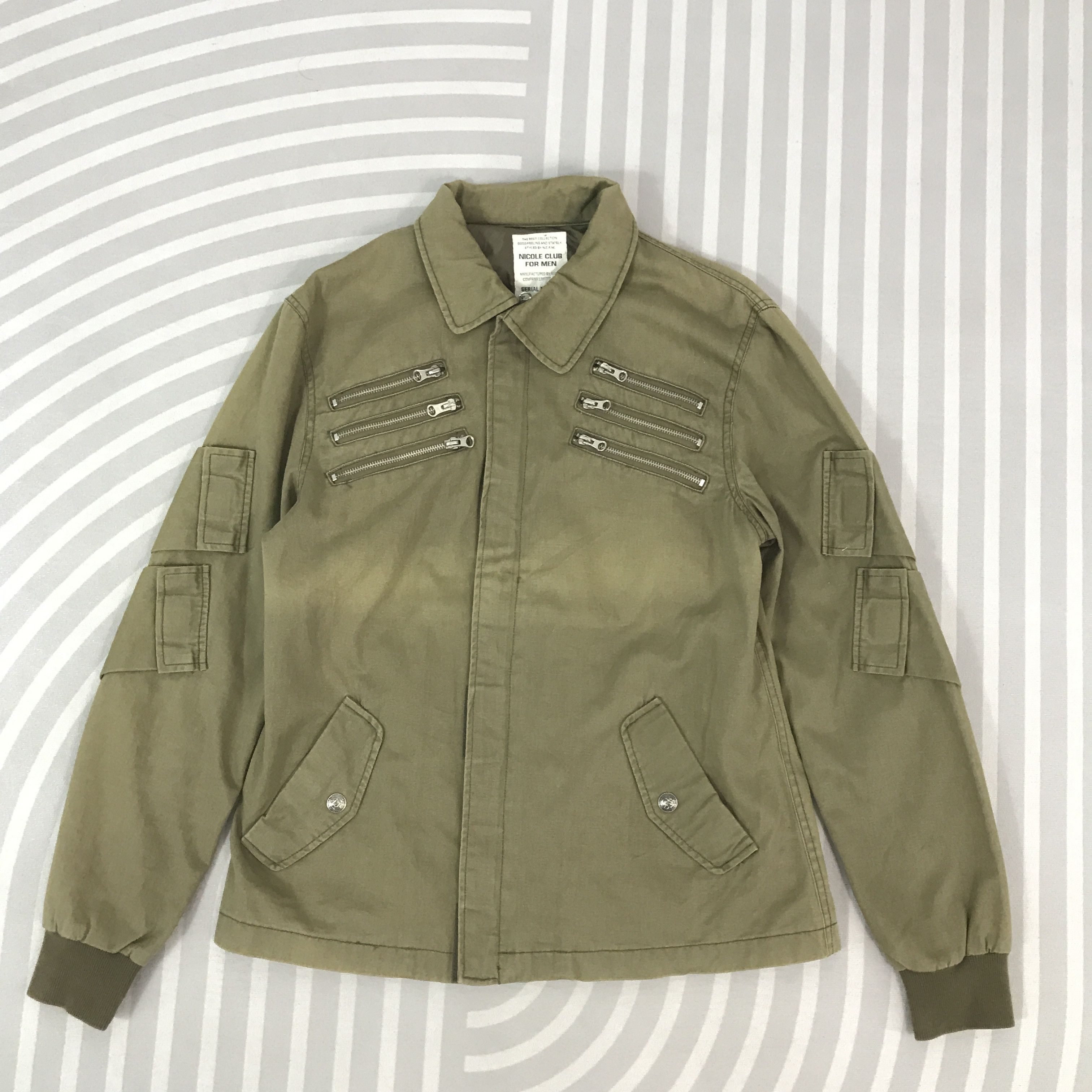 Nicole Club Vintage Nicole Club multizipper faded Jacket K70B1 Size US L / EU 52-54 / 3 - 1 Thumbnail