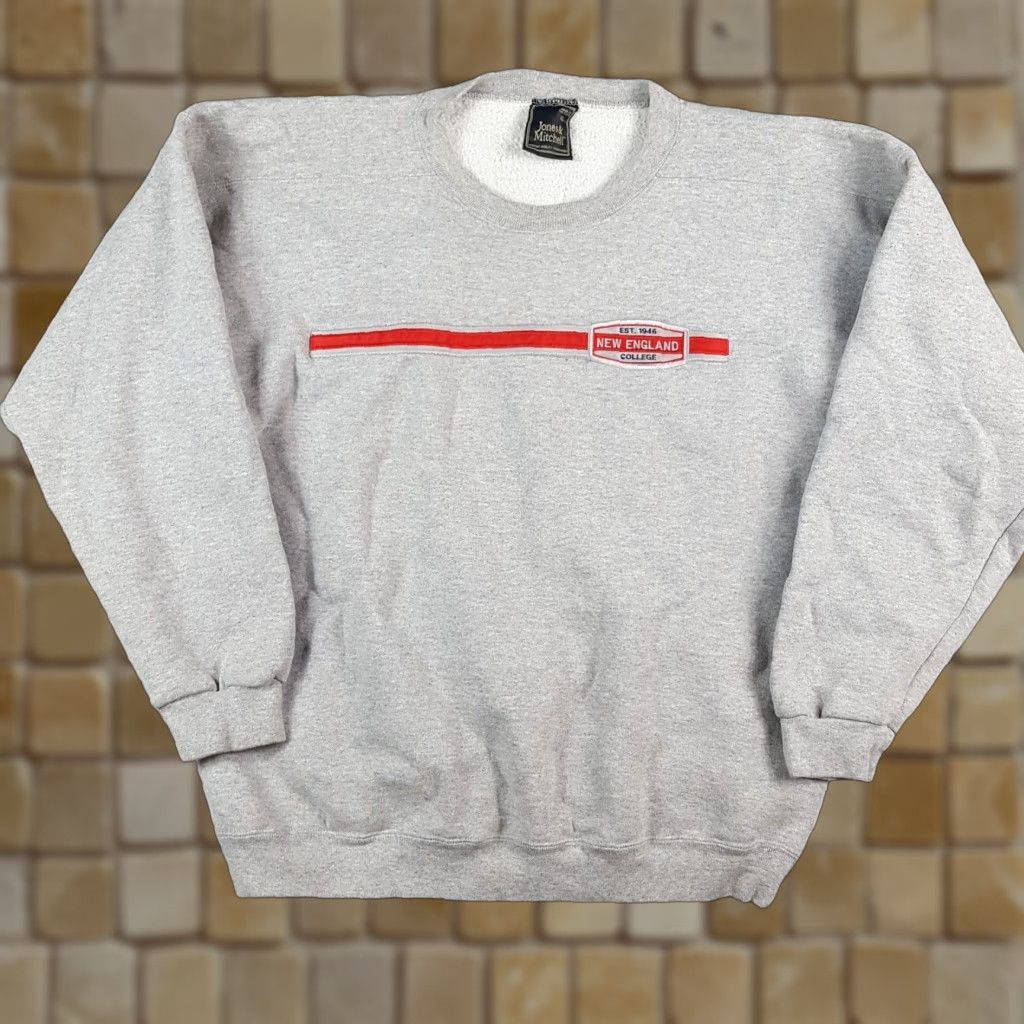 Vintage VINTAGE New England College NEC University Mens XL Pullover Crewneck Sweatshirt VTG Size US XL / EU 56 / 4 - 1 Thumbnail