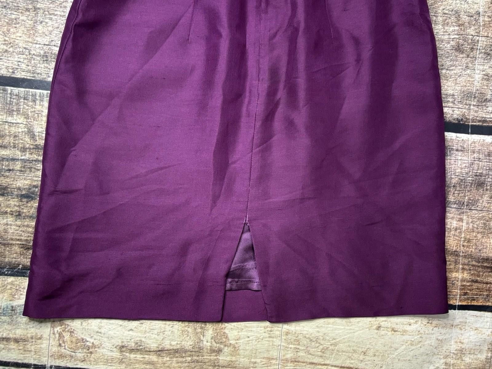 Other Jenny Yoo Dress Womens Size 4 Silk Sheath Strapless Purple Size S / US 4 / IT 40 - 7 Thumbnail