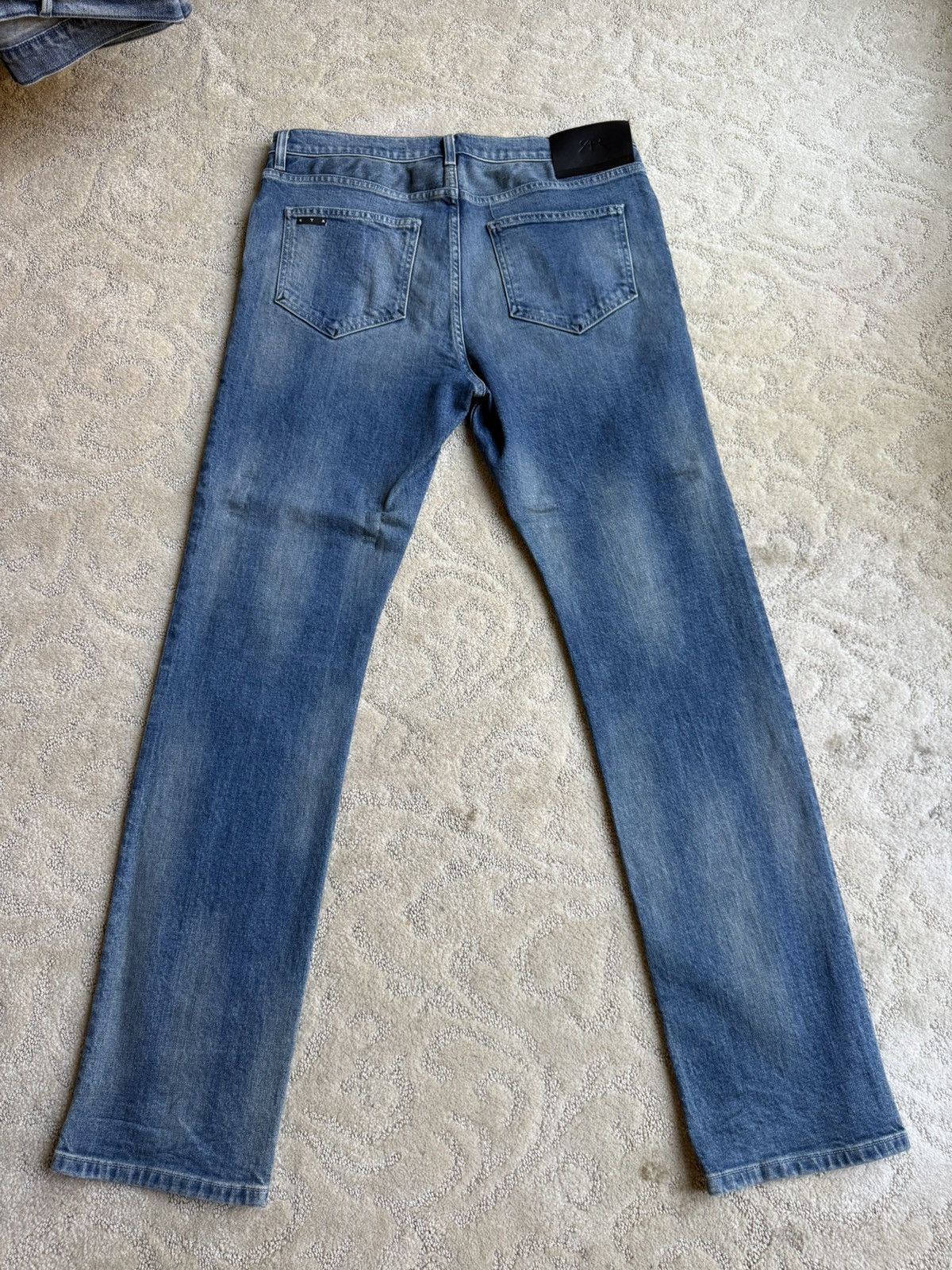 Rta RTA Slim Fit Medium Blue Logo Jeans Size US 33 - 2 Thumbnail