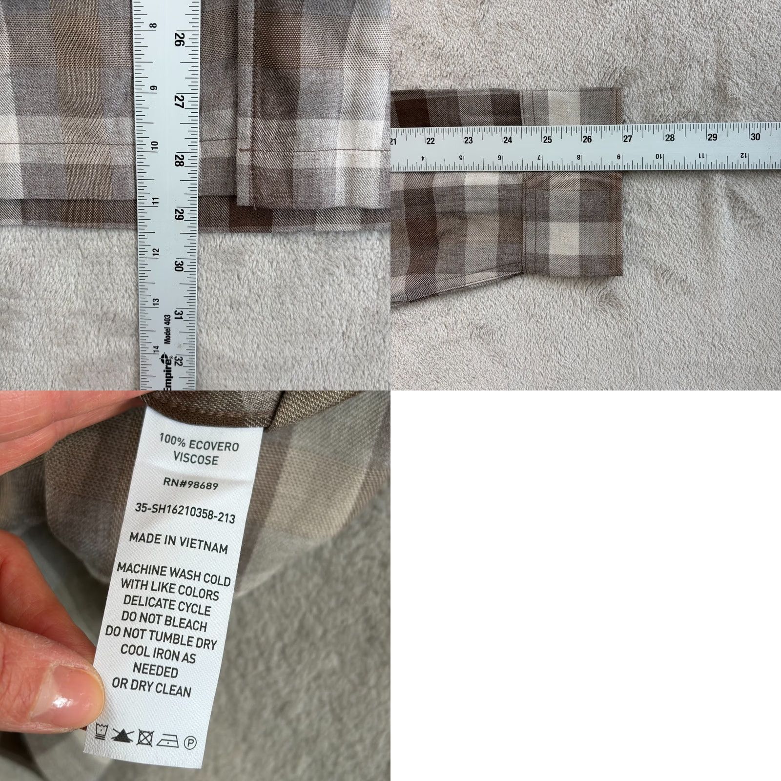 Todd Snyder Todd Snyder Shirt Mens L Brown Rayon Plaid Field Baja Dunes Men Classic Fit NWT Size US L / EU 52-54 / 3 - 8 Thumbnail