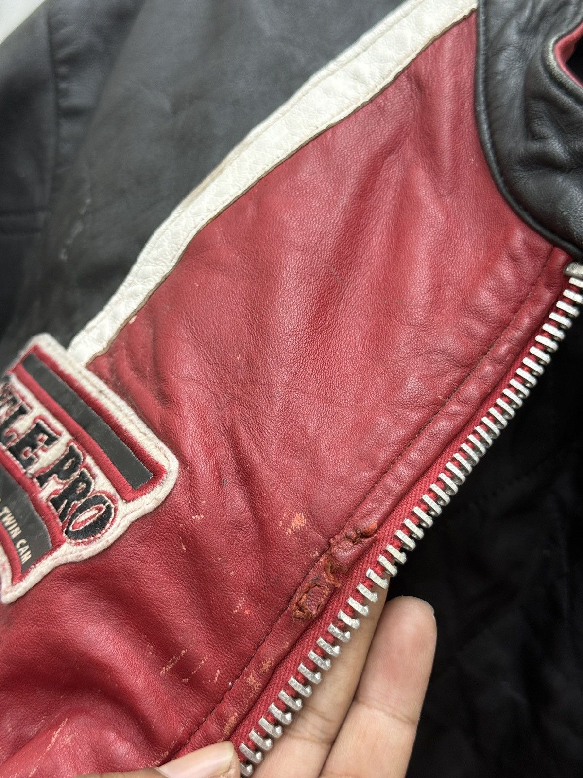 Avirex 🔥🔥🔥STEALS AVIREX VARSITY RACING LEATHER JACKET Size M / US 6-8 / IT 42-44 - 12 Thumbnail