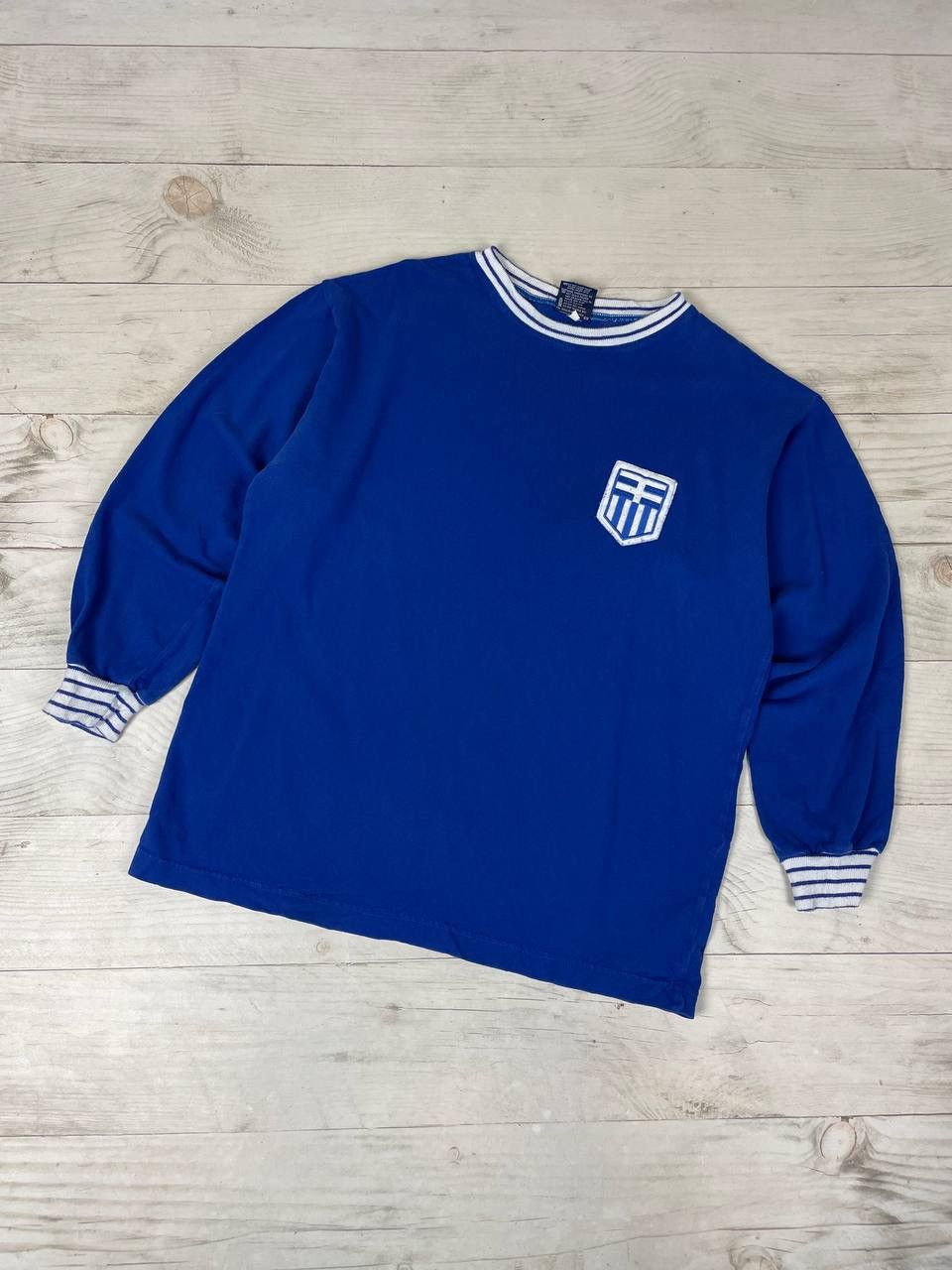Vintage Vintage Toffs Greece 1960s Retro Football Shirt Long Sleeve Size US L / EU 52-54 / 3 - 1 Thumbnail