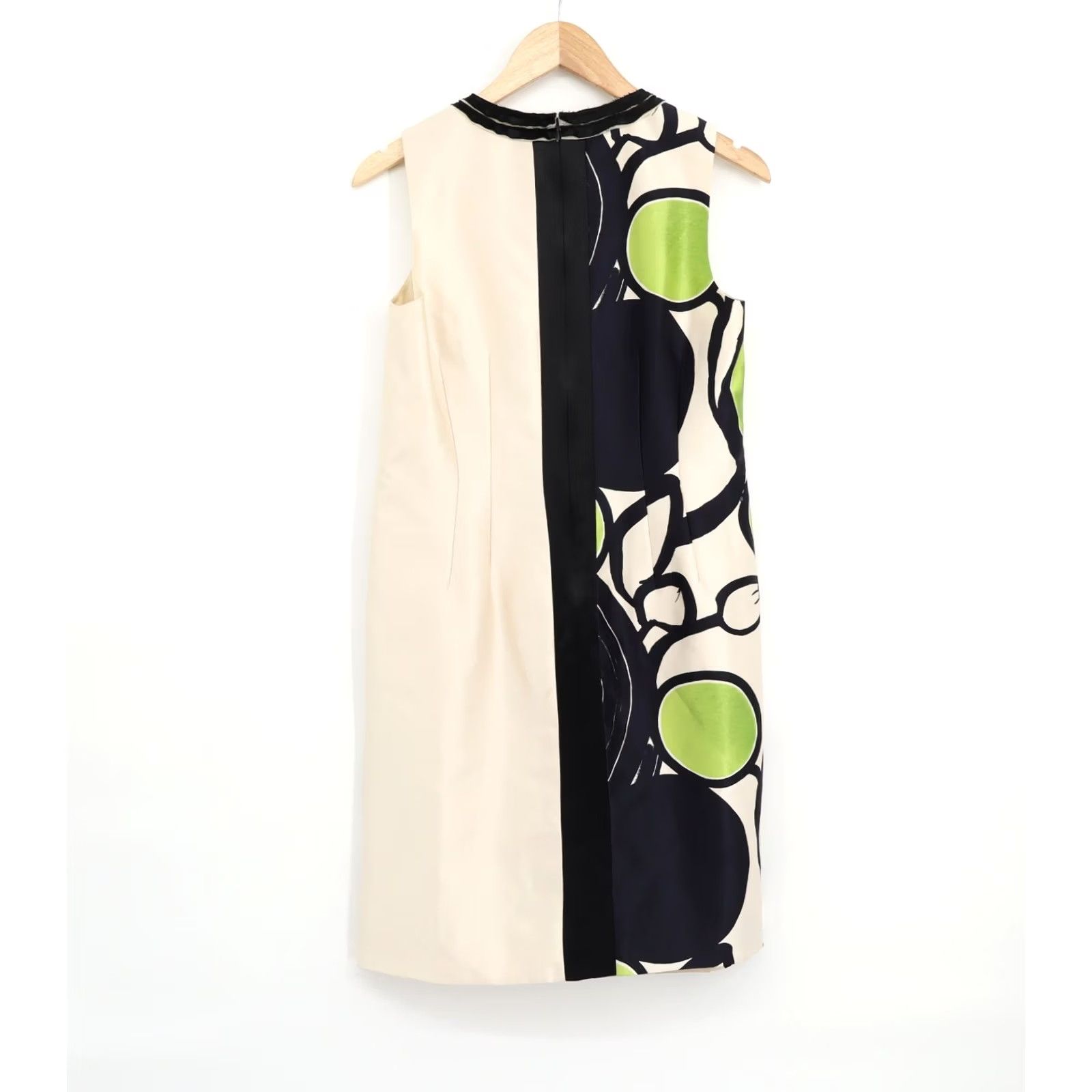 Vivienne Tam VIVIENNE Tam Women's East - West Fusion Silk Dress White/Green Sz 4 Size S / US 4 / IT 40 - 3 Thumbnail
