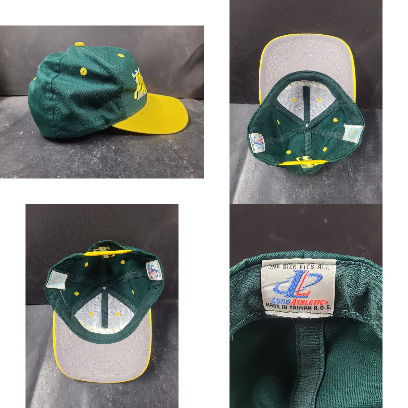 Logo Athletic VINTAGE Green Bay Packers Logo Athletic 90s Snapback Hat Cap Men One Size Green Adjustable Breathable Lightweight Stadium Casual Workwear WW2 Size ONE SIZE - 8 Thumbnail