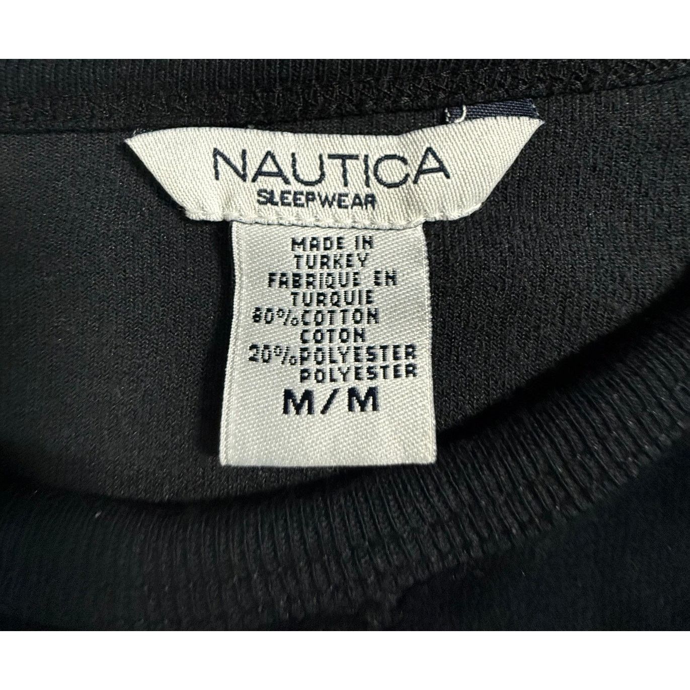 Nautica Vintage Y2K Nautica Sleepwear Black Velour Long Sleeve Top Size M / US 6-8 / IT 42-44 - 5 Thumbnail