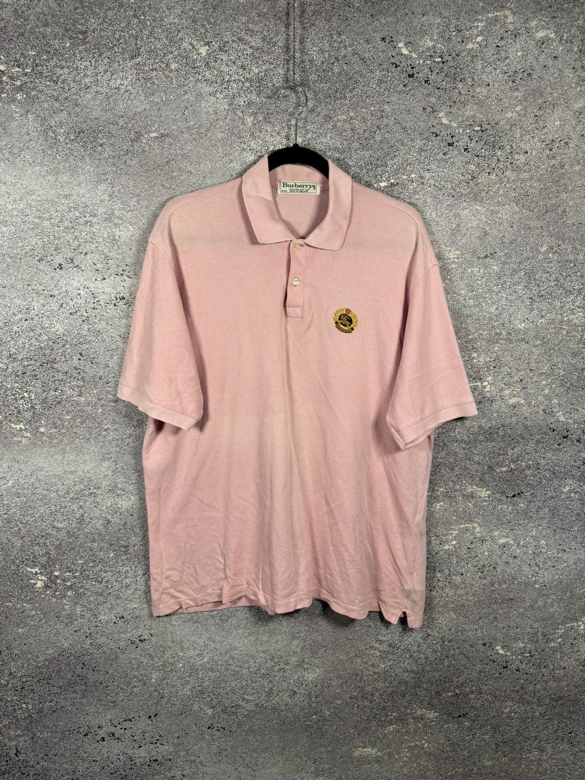 Burberry × Vintage Vintage Burberrys Pink Logos Polos 2XLarge Oldmoney Size US XXL / EU 58 / 5 - 1 Thumbnail