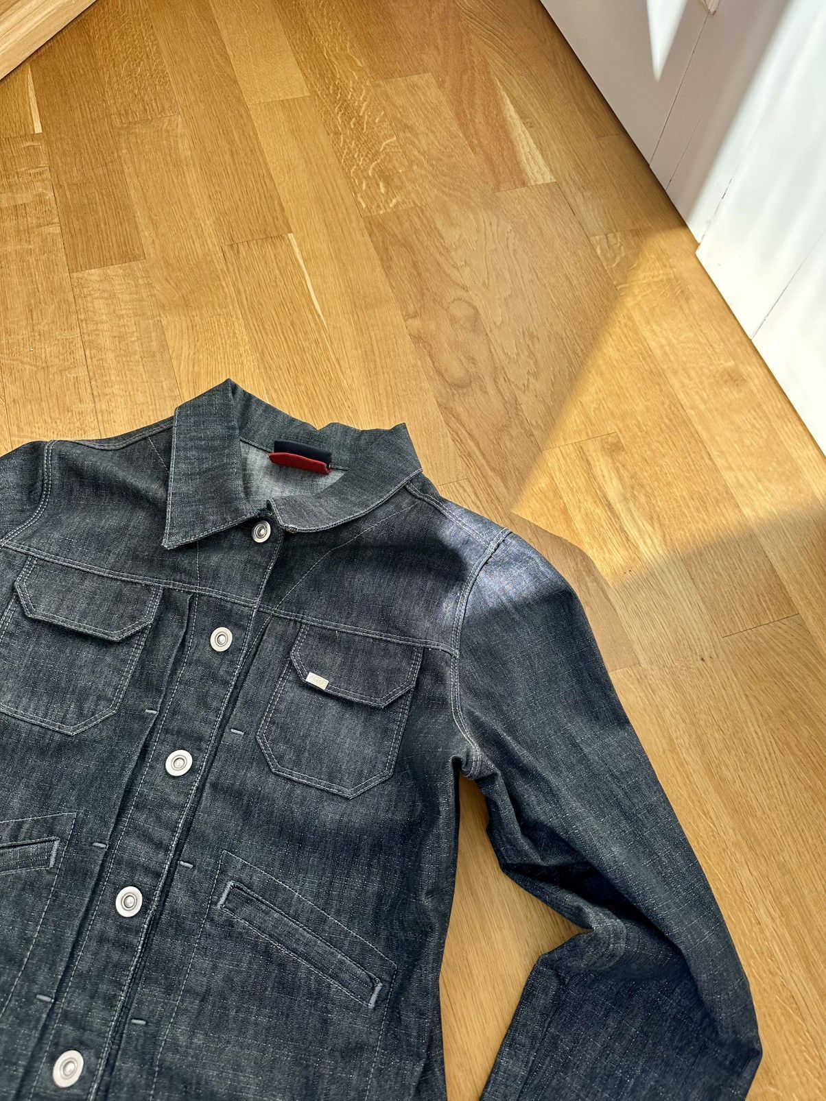 Vintage Motor jeans Denim Jacket Y2K Black Fit Size S / US 4 / IT 40 - 6 Thumbnail
