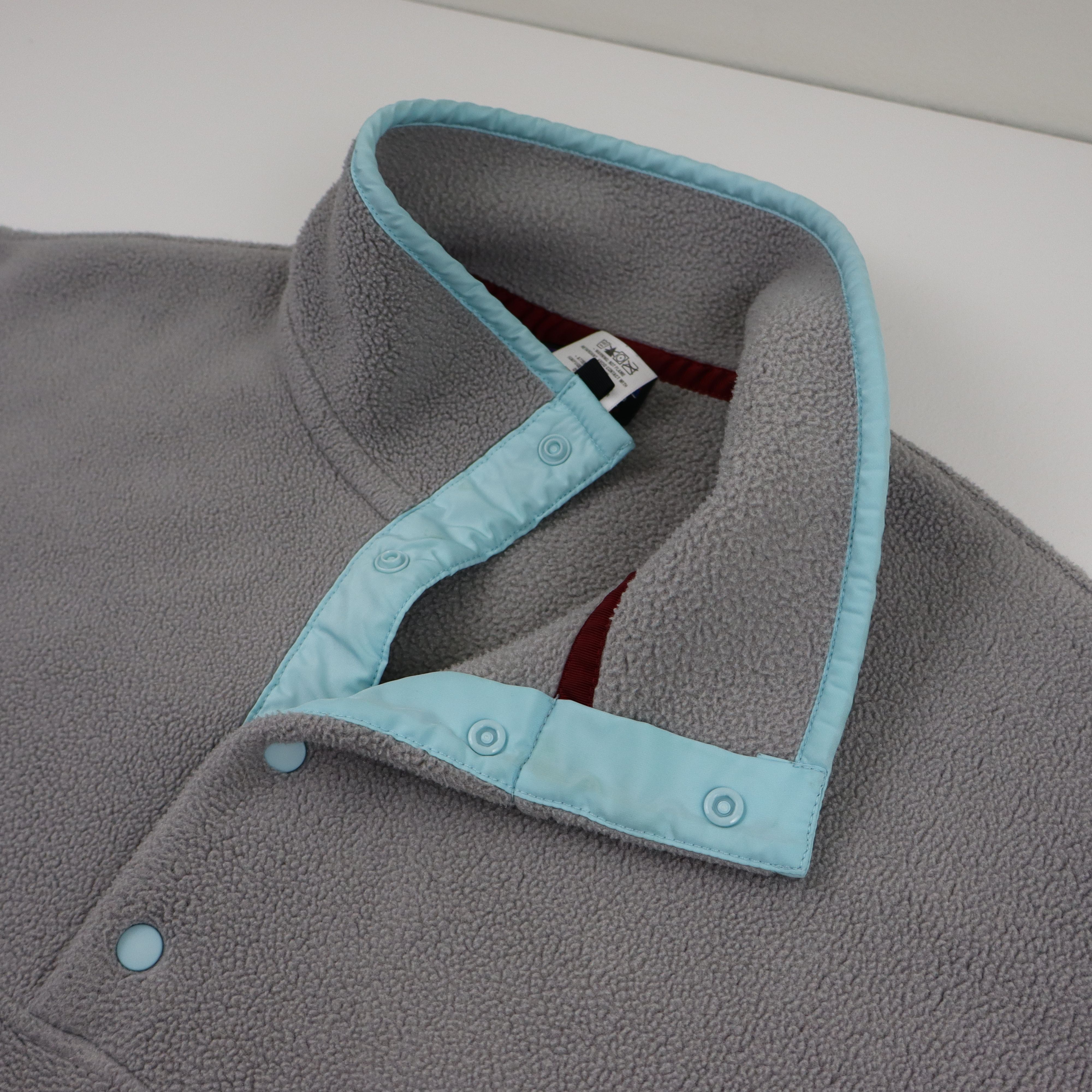 Patagonia × Vintage 90s Y2K Patagonia Pastel Light Gray Fleece Snap-T Pullover Size US L / EU 52-54 / 3 - 7 Thumbnail