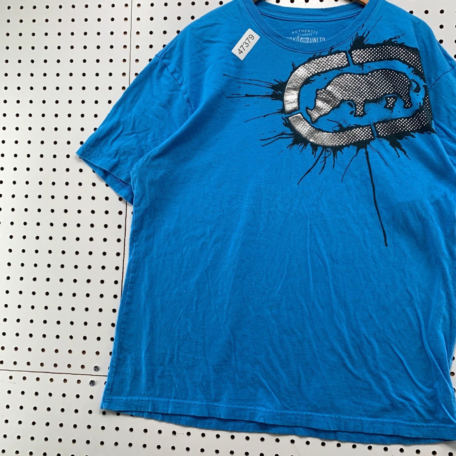 Ecko Unltd. VINTAGE Ecko Unltd T-Shirt Mens 2XL Blue Hip Hop Rhino Grafitti Graphic Print Short Sleeve Crew Neck Shirt Mens Hip Hop 2000s Size US XXL / EU 58 / 5 - 5 Thumbnail