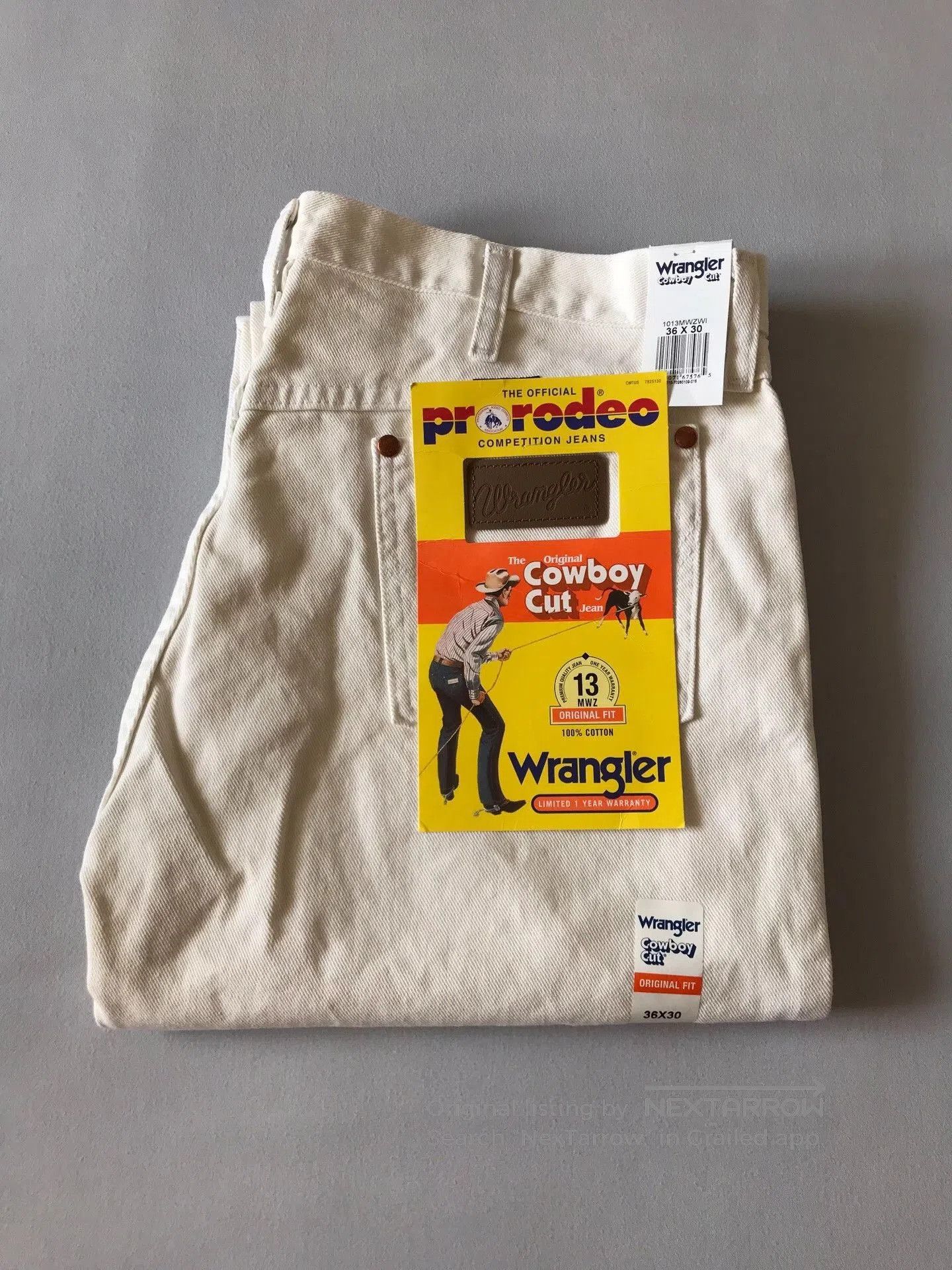 Wrangler Wrangler 13MWZ White Jeans W36L30. Size US 36 / EU 52 - 1 Thumbnail