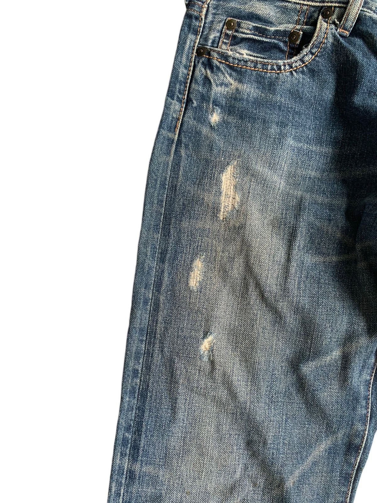 Le Grande Bleu (L.G.B.) GENUINE VINTAGE GOA JAPANESE SELVEDGE PUNK DISTRESSED DENIM☠️ Size US 30 / EU 46 - 14 Thumbnail