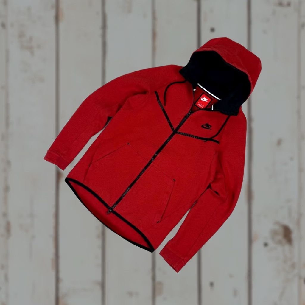 Nike Nike Tech Fleece Tracksuit Hoodie And Patns Full Zip Drill Men Size S Red Black Hoodie Mens S Size US S / EU 44-46 / 1 - 1 Thumbnail