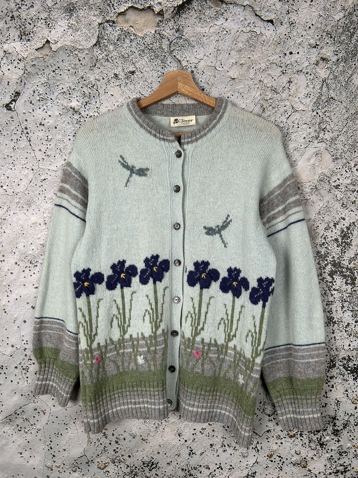 Vintage Vintage Wool Sweater Knitted Avantgarde Handmade England 90s Size US L / EU 52-54 / 3 - 1 Thumbnail
