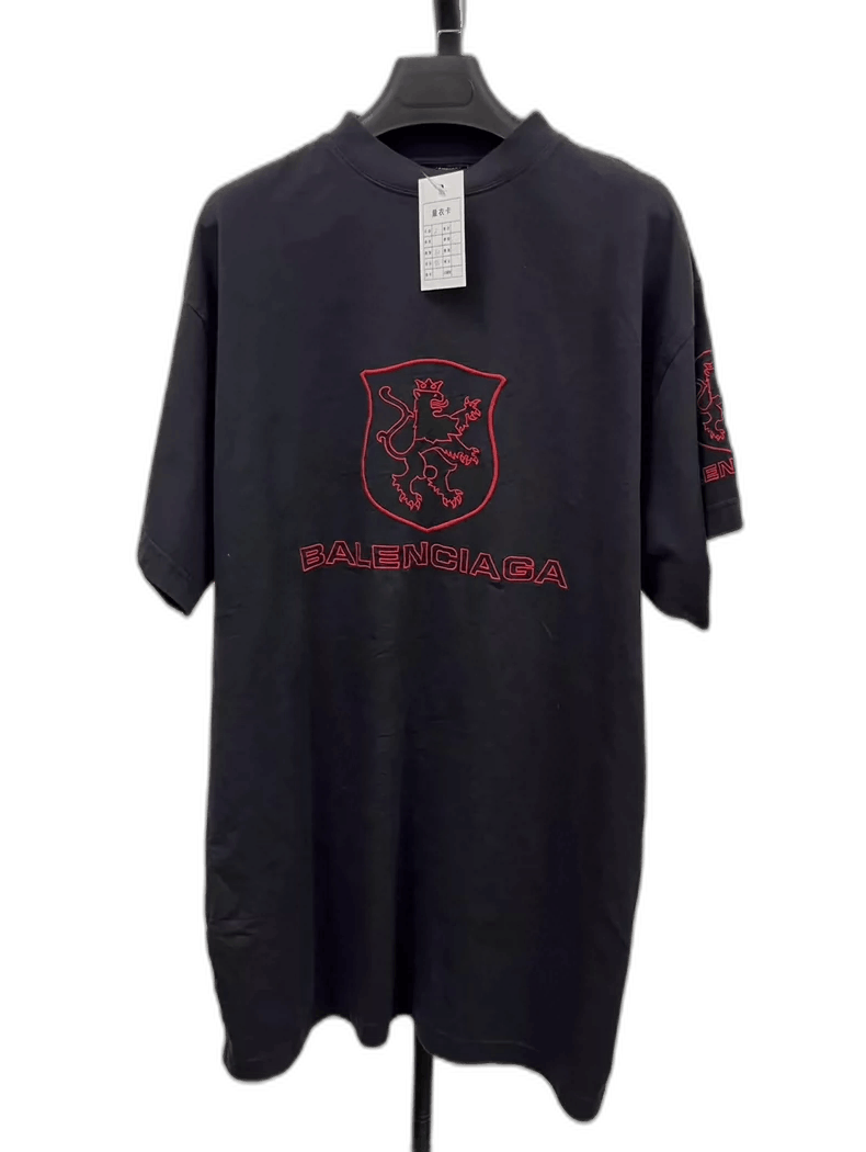 Balenciaga Balenciaga Lion Club Logo Short Sleeve T-Shirt-yf Size US L / EU 52-54 / 3 - 1 Thumbnail