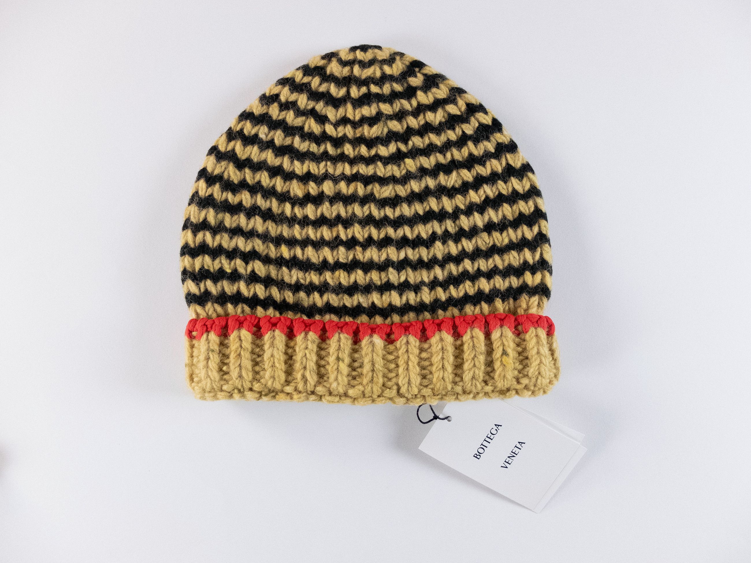 Bottega Veneta BOTTEGA VENETA yellow black zig zag wool chunky