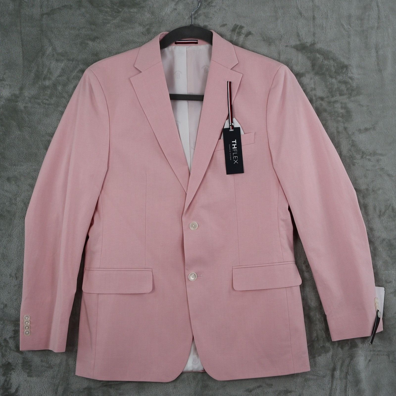 Tommy Hilfiger Tommy Hilfiger Modern Fit Flex Suit Jacket Mens 40L Pink Size 40L - 2 Thumbnail