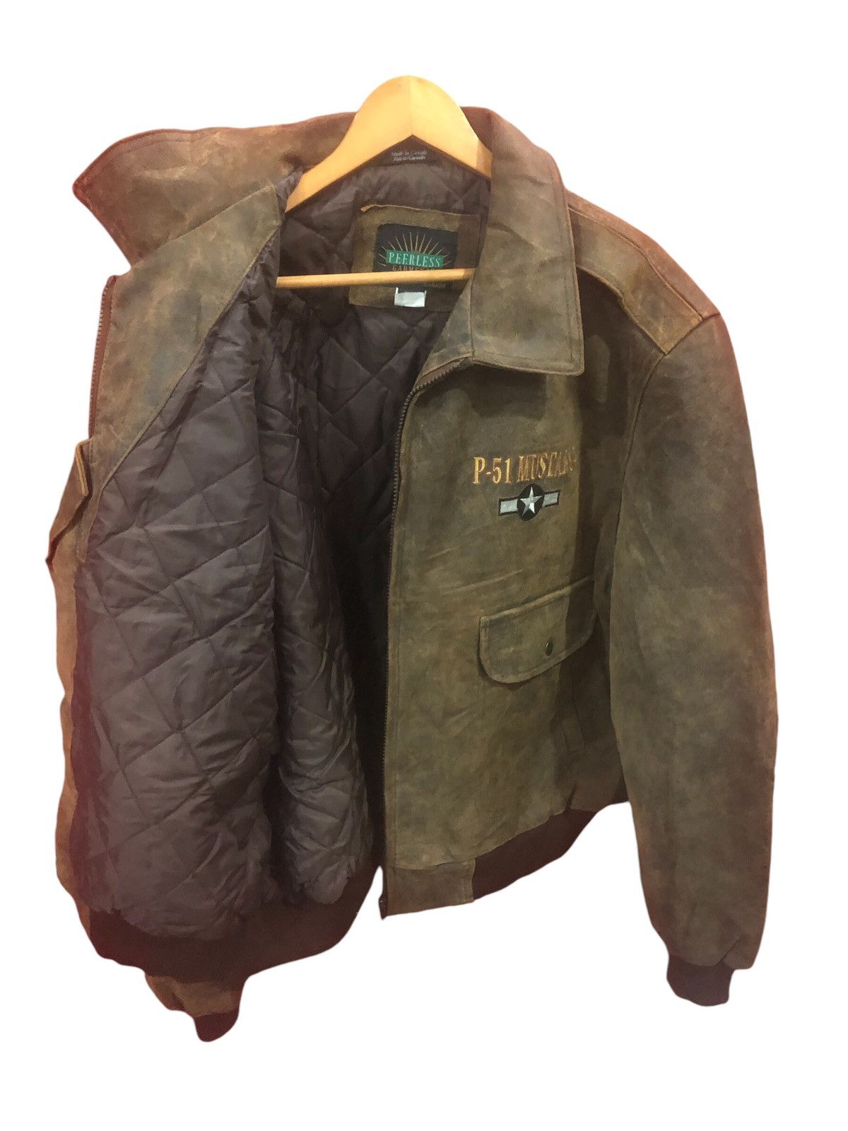 Vintage Vintage Peerless Mustang P-51 Fighter Pilot Jacket Size US XL / EU 56 / 4 - 8 Thumbnail