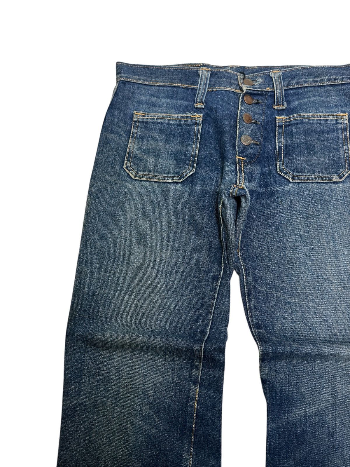 Hysteric Glamour Mc Campbell Release Hem Flare Denim Shorter Inseam Fit Size US 30 / EU 46 - 4 Thumbnail
