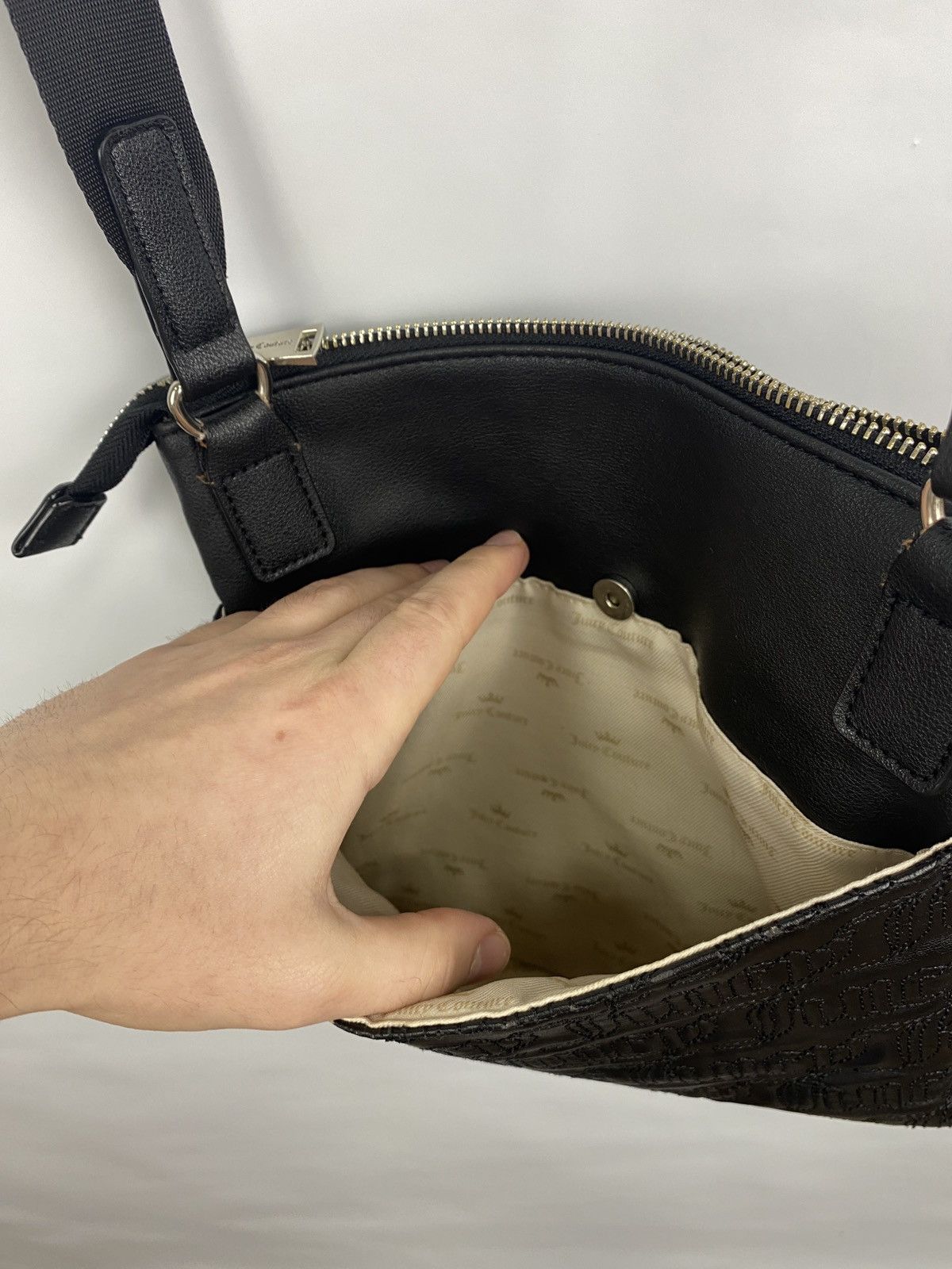 Juicy Couture Jeans Y2K Juice Couture Leather Bag Los Angeles Rare Retro Hupe Size ONE SIZE - 10 Thumbnail