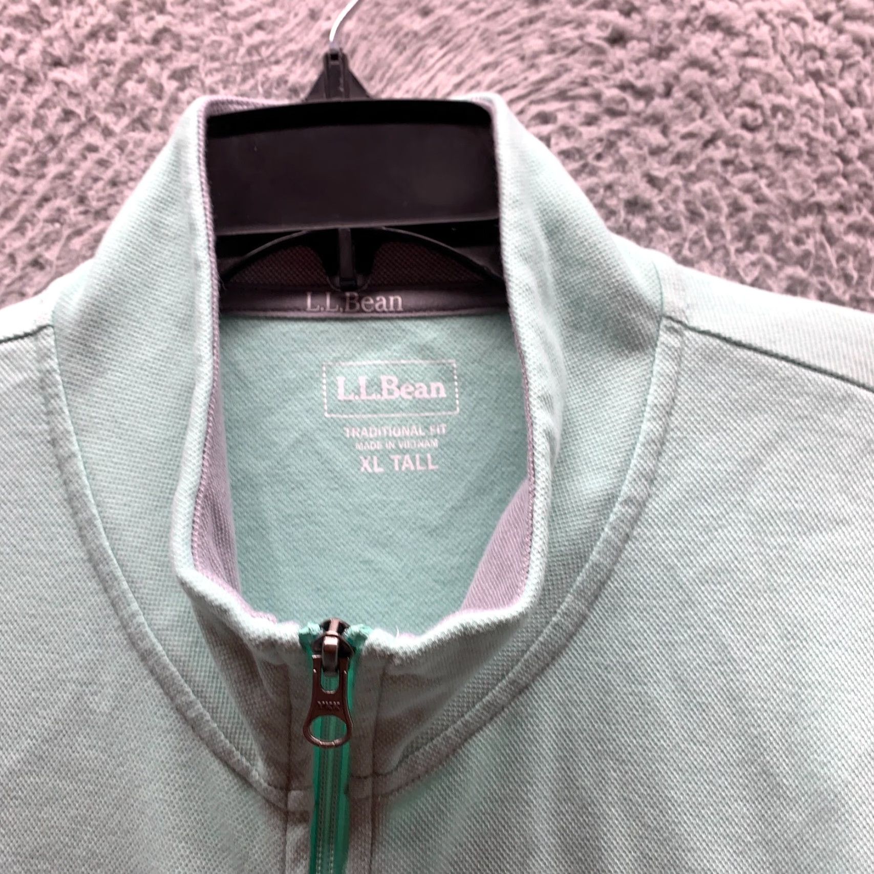 Vintage VINTAGE LL Bean Sweater Adult XL Green Mens Full Zip 80s 90s Casual Lightweight Mock Neck Knit Cotton Long Sleeve Size XL Tall XLT Size US XL / EU 56 / 4 - 7 Thumbnail