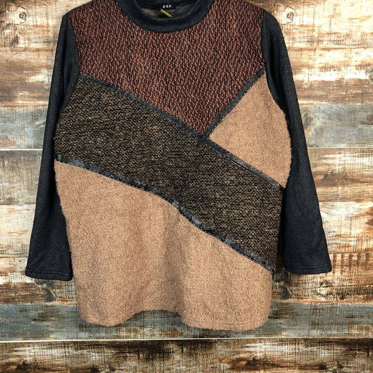 Homespun Knitwear × Japanese Brand San Brown art Knitwear #A1649 Size M / US 6-8 / IT 42-44 - 3 Thumbnail