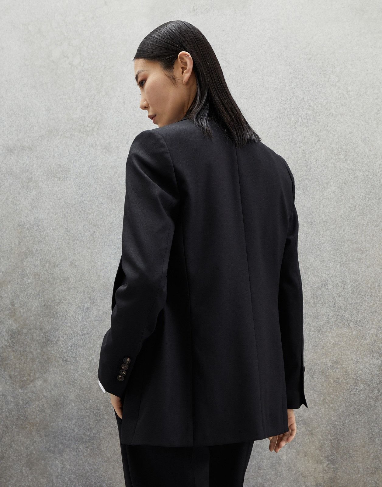 Brunello Cucinelli o1la1rc1a0225 Wool Blazer in Black Size L / US 10 / IT 46 - 2 Thumbnail