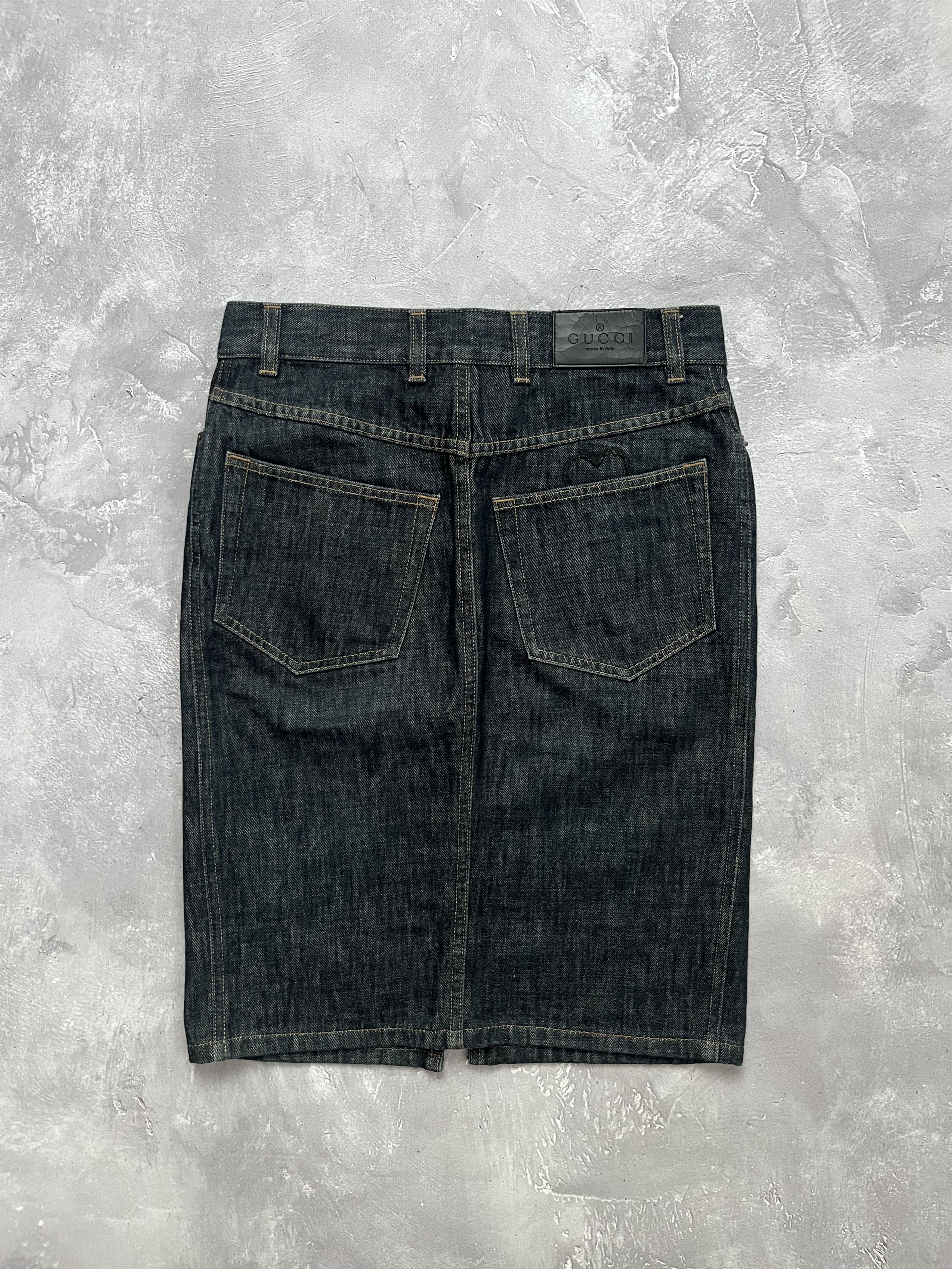 Gucci Vintage Gucci Tom Ford Era Denim Pencil Skirt | Grailed