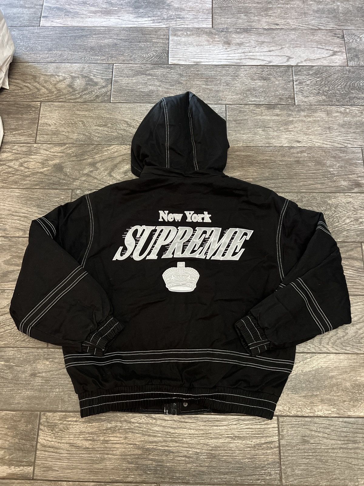 【on's】Supreme Studded Stadium Jacket Supreme Studded Stadium Jacket Navy Men's - SS25 - US