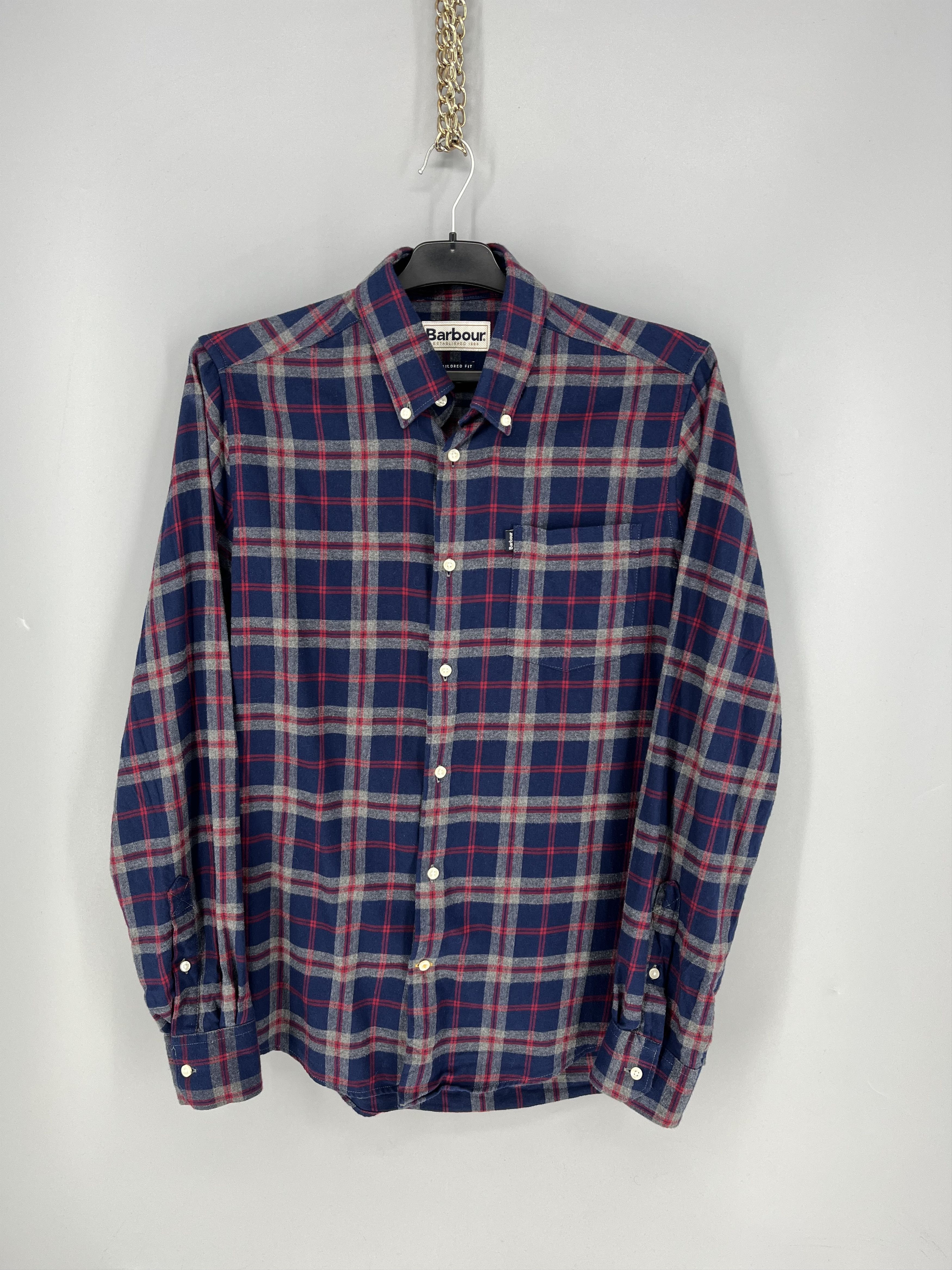 Barbour Vintage Y2K Barbour Tailored Flannel Shirt Size US M / EU 48-50 / 2 - 1 Thumbnail