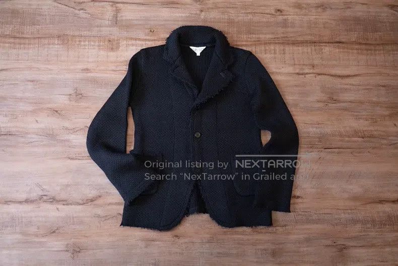 Comme des Garcons Comme Des Garcons Black Wool Textured Dark Craftsman Style Size L / US 10 / IT 46 - 1 Thumbnail