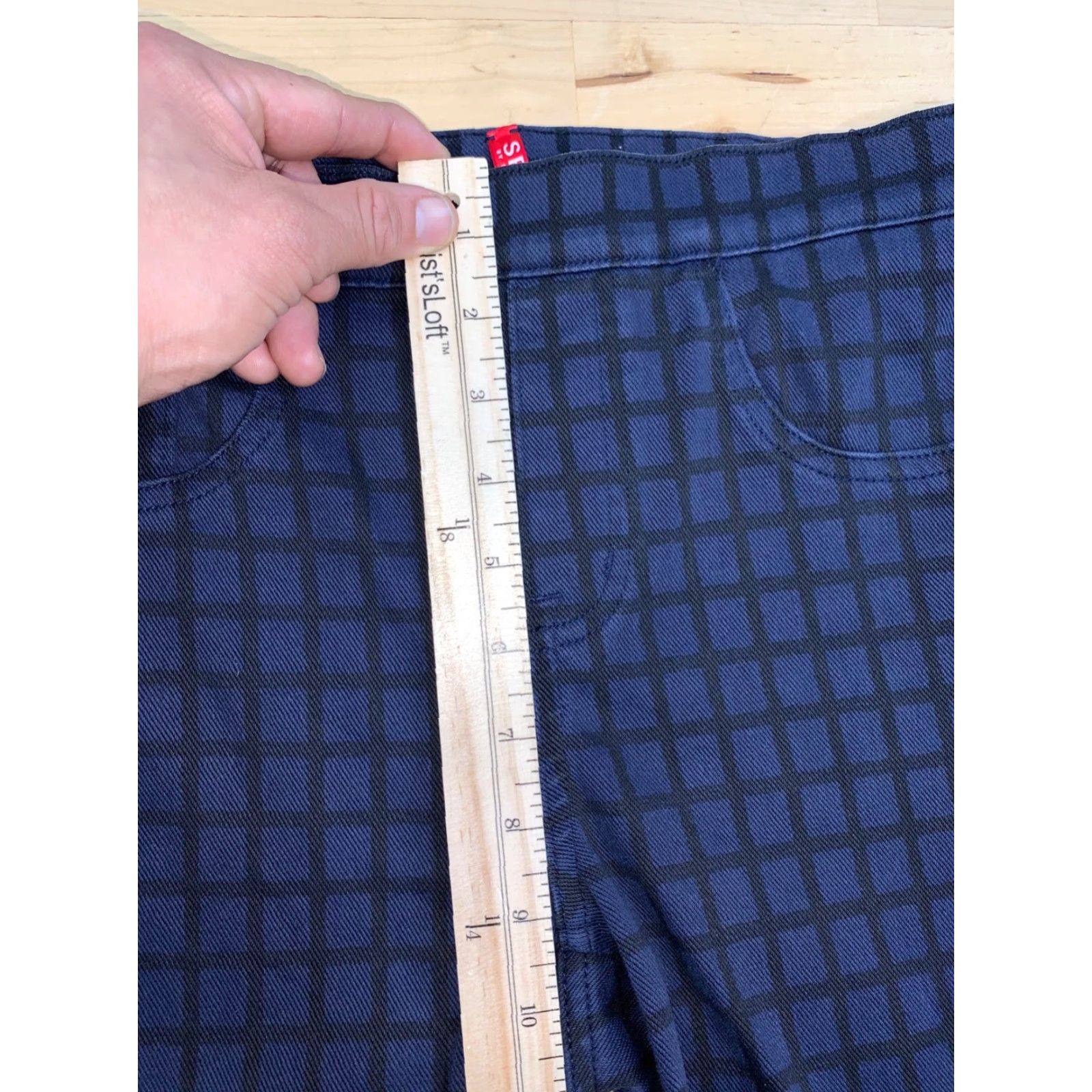 Spanx Spanx Leggings Ankle Womens S Blue Checkered Casual 10142 Size 28" / US 6 / IT 42 - 7 Thumbnail
