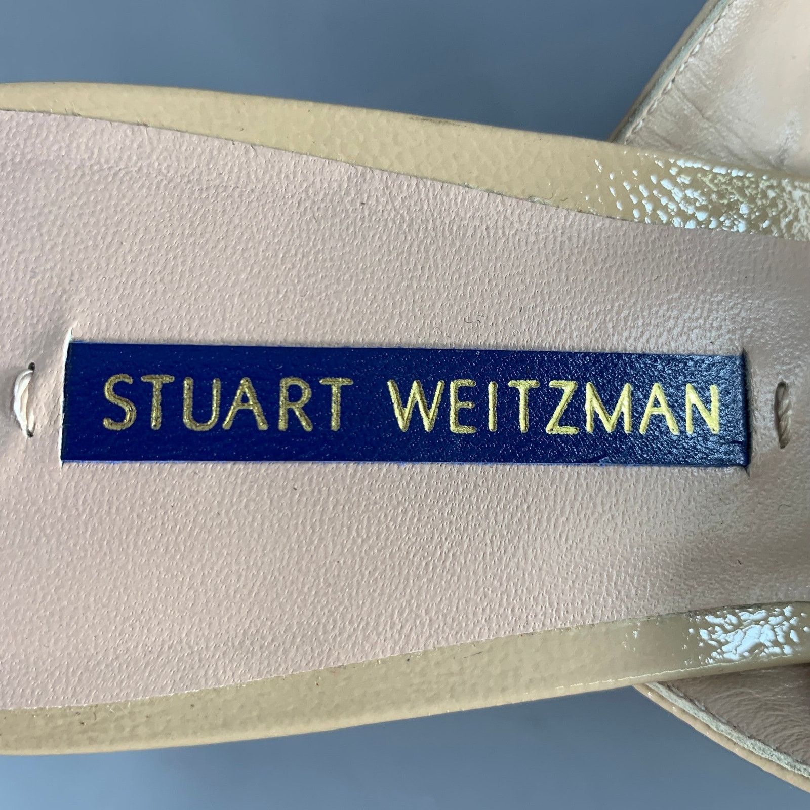 Stuart Weitzman STUART WEITZMAN 7 Beige Textured Cork Platform Wedge Sandals Size US 7 / IT 37 - 7 Thumbnail