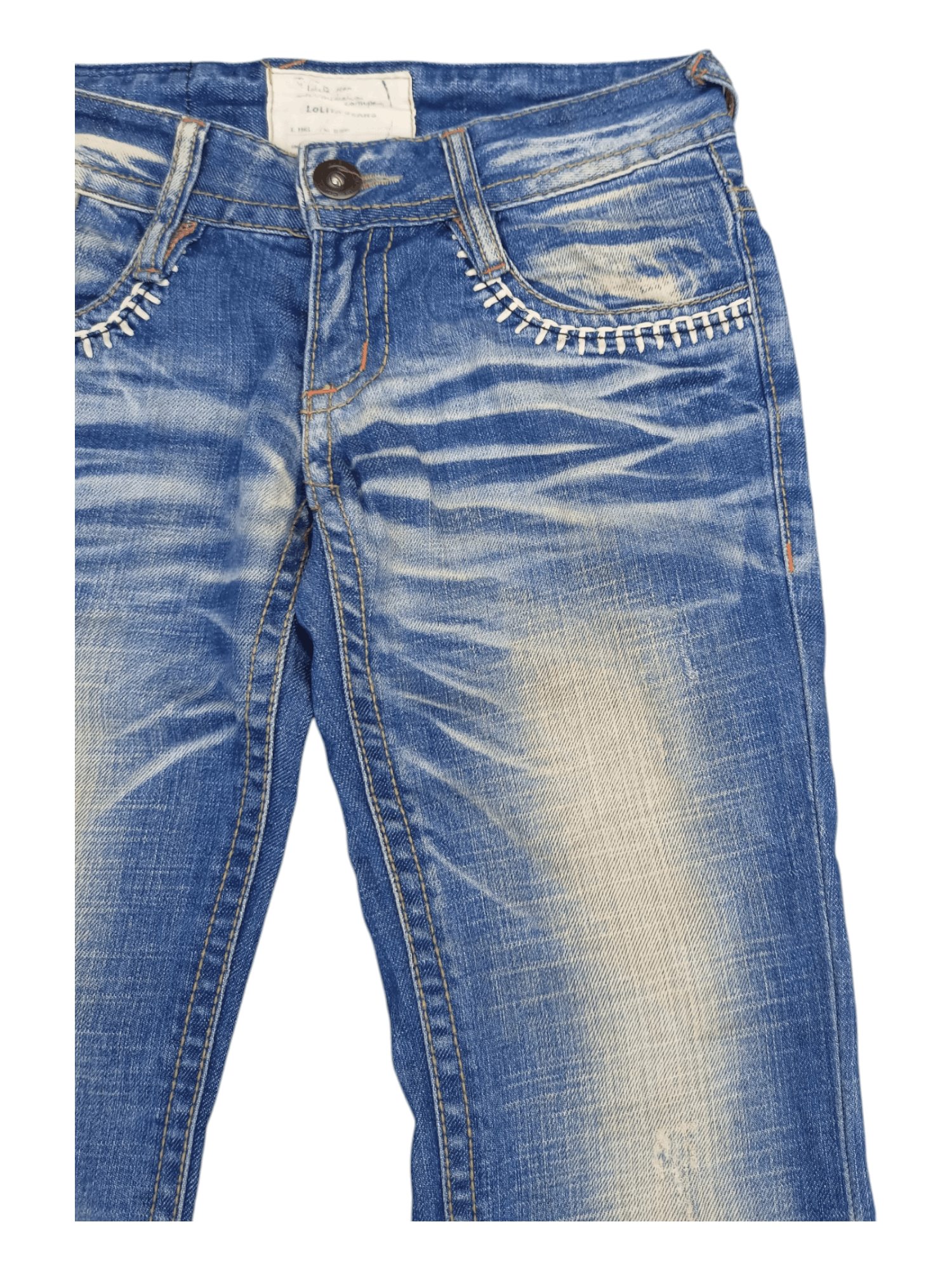Japanese Brand LOLITA Zipper Back Pocket Low Rise Flare Jeans Size US 26 / EU 42 - 5 Thumbnail