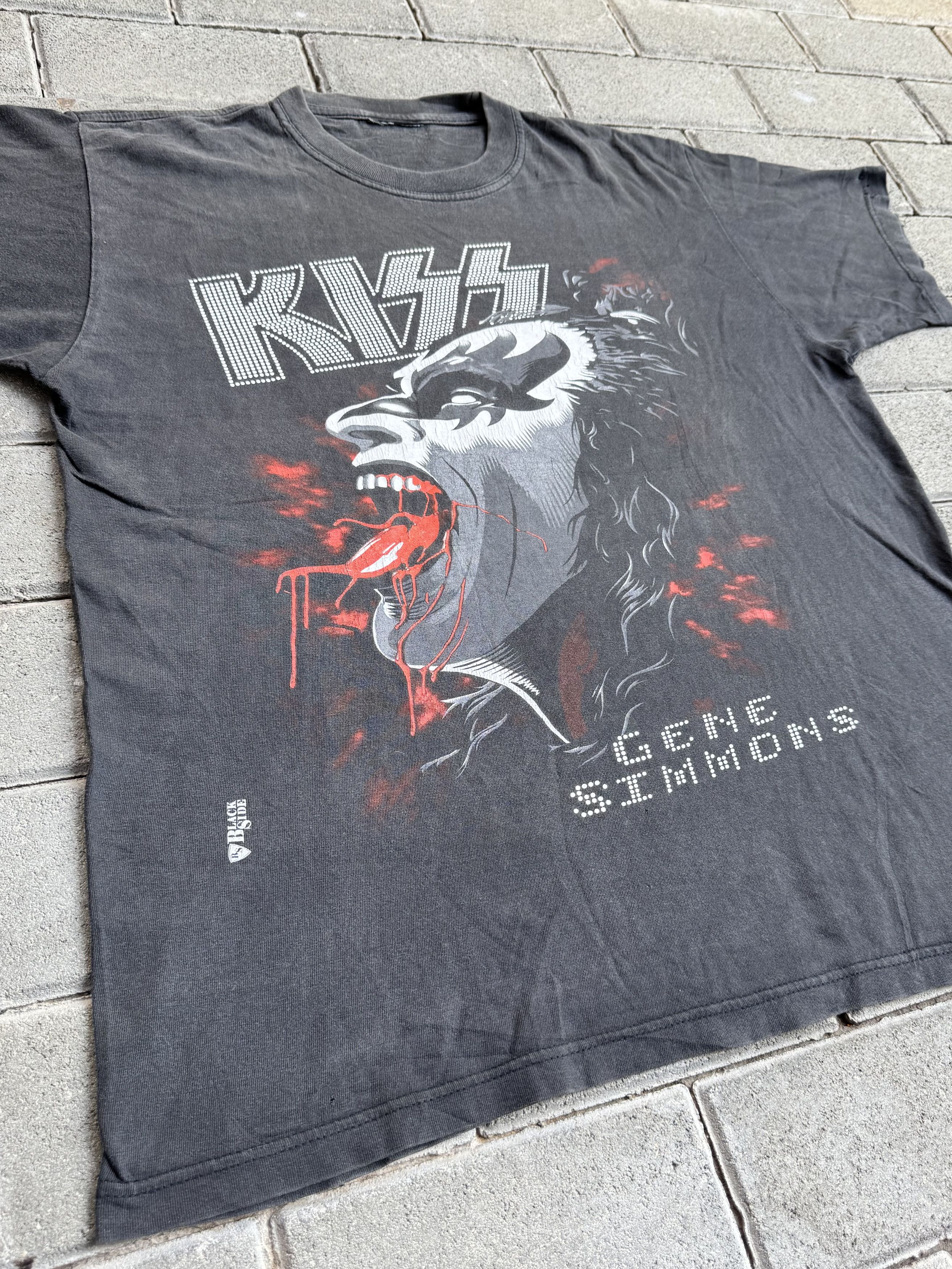 KISS Vintage 1991 Kiss Gene Simmons black cotton t-shirt Size US L / EU 52-54 / 3 - 4 Thumbnail