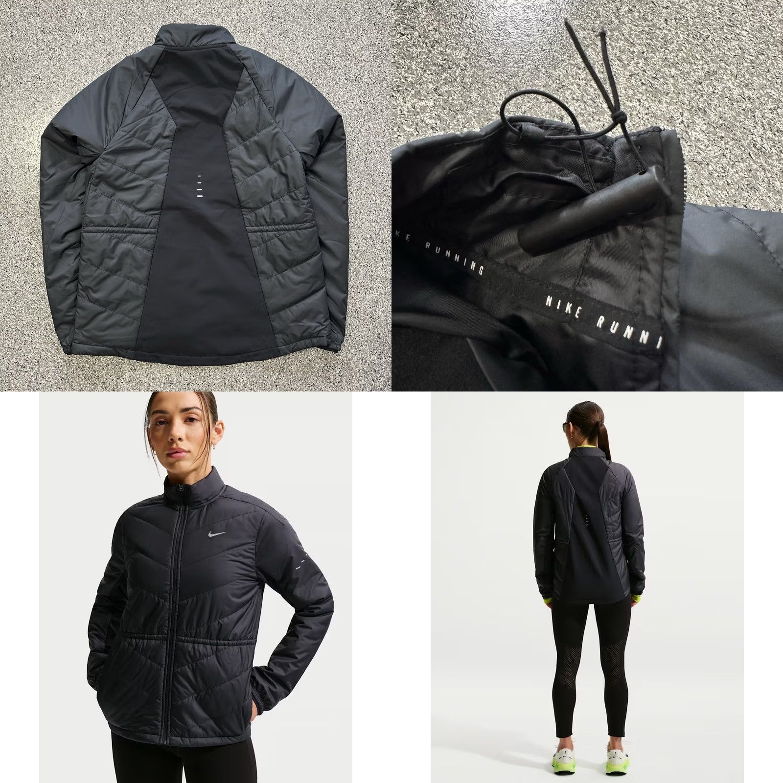 Nike Nike Swift Therma-FIT Running Jacket Womens S Black Reflective HV2744 010 Size S / US 4 / IT 40 - 8 Thumbnail