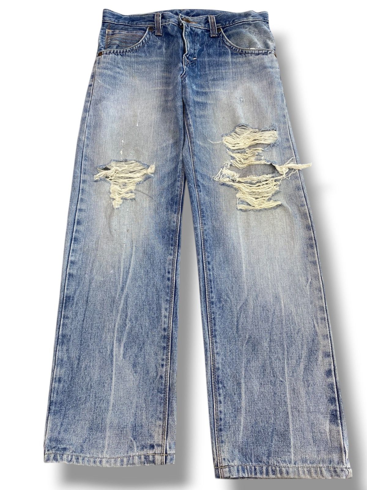 Edwin Edwin Vintage Faded Wash Distressed Style Loose Jeans Size US 32 / EU 48 - 1 Thumbnail