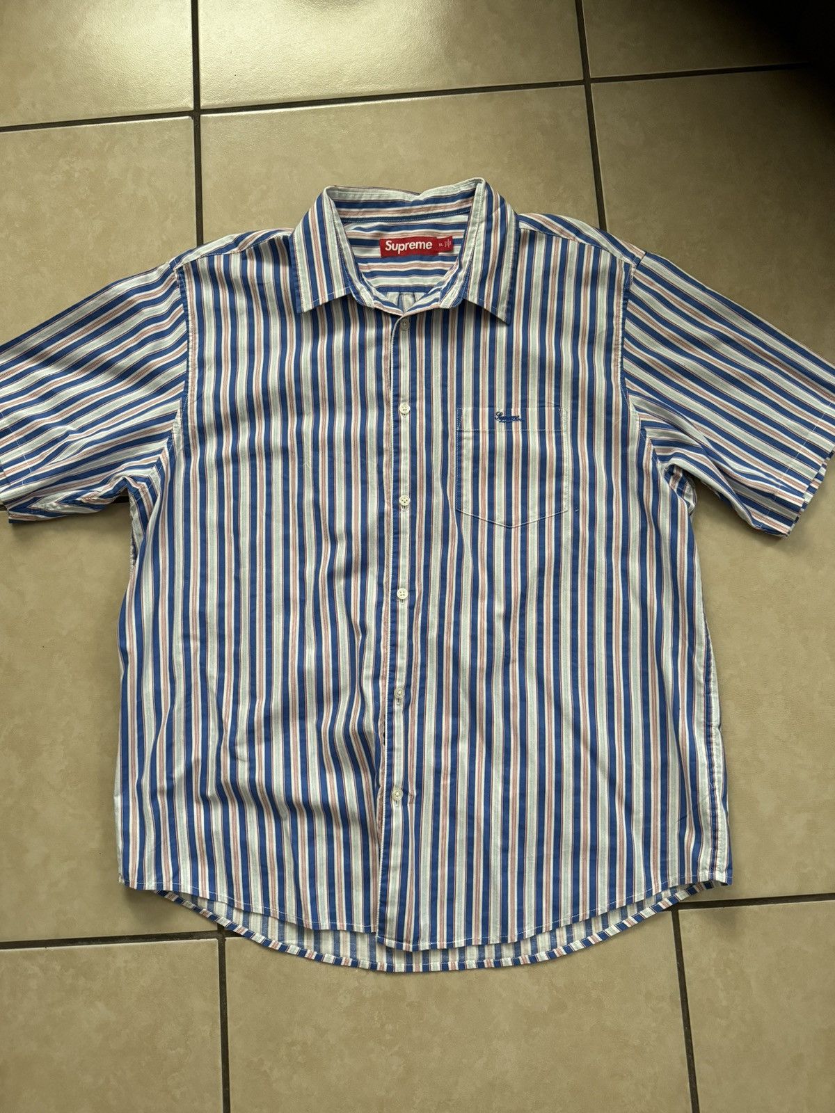 Supreme Supreme Loose Fit Multi Stripe Short Sleeve Shirt
