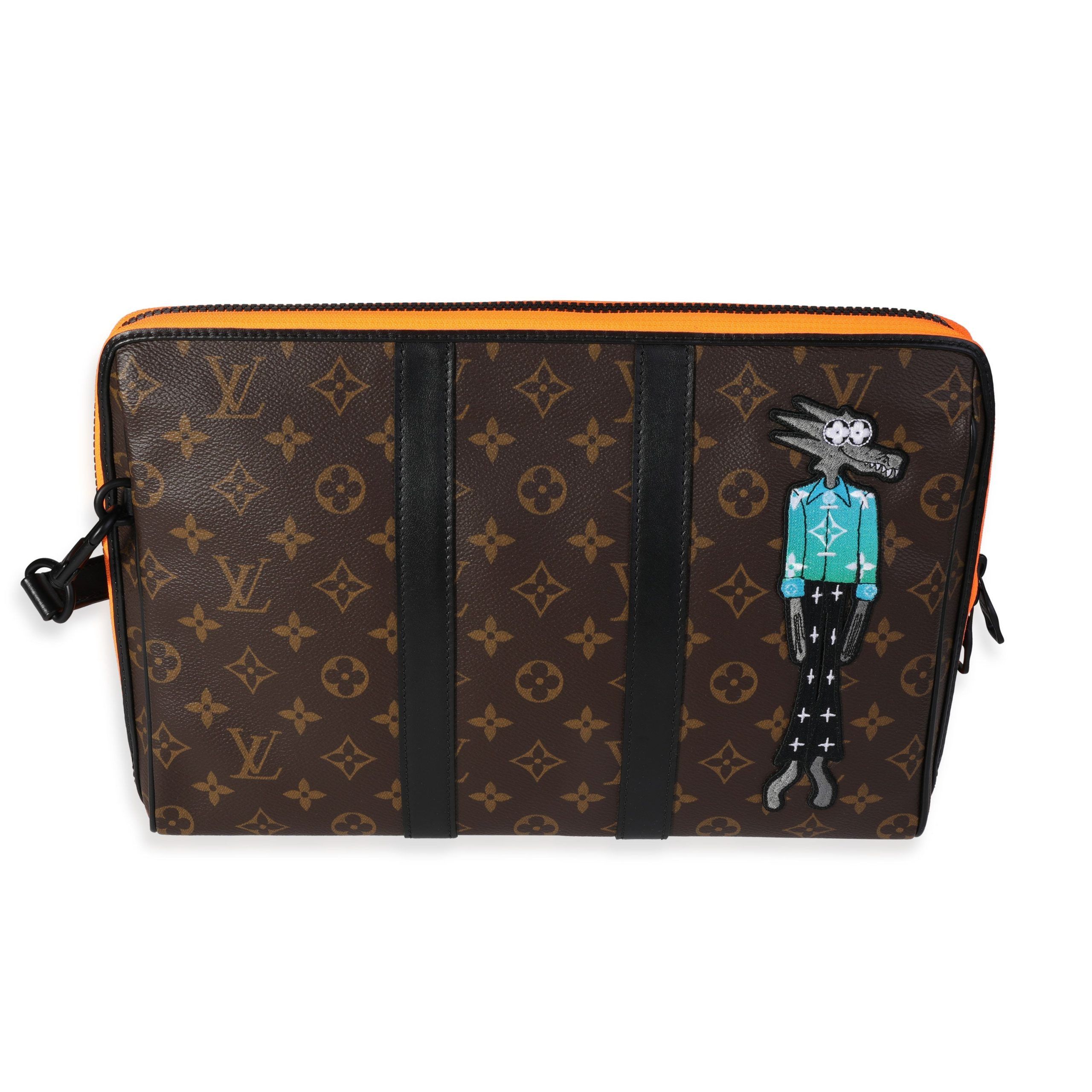 image of Louis Vuitton Monogram Canvas Cartoon Zoom With Friends Keepall Pouch in Brown, Women's